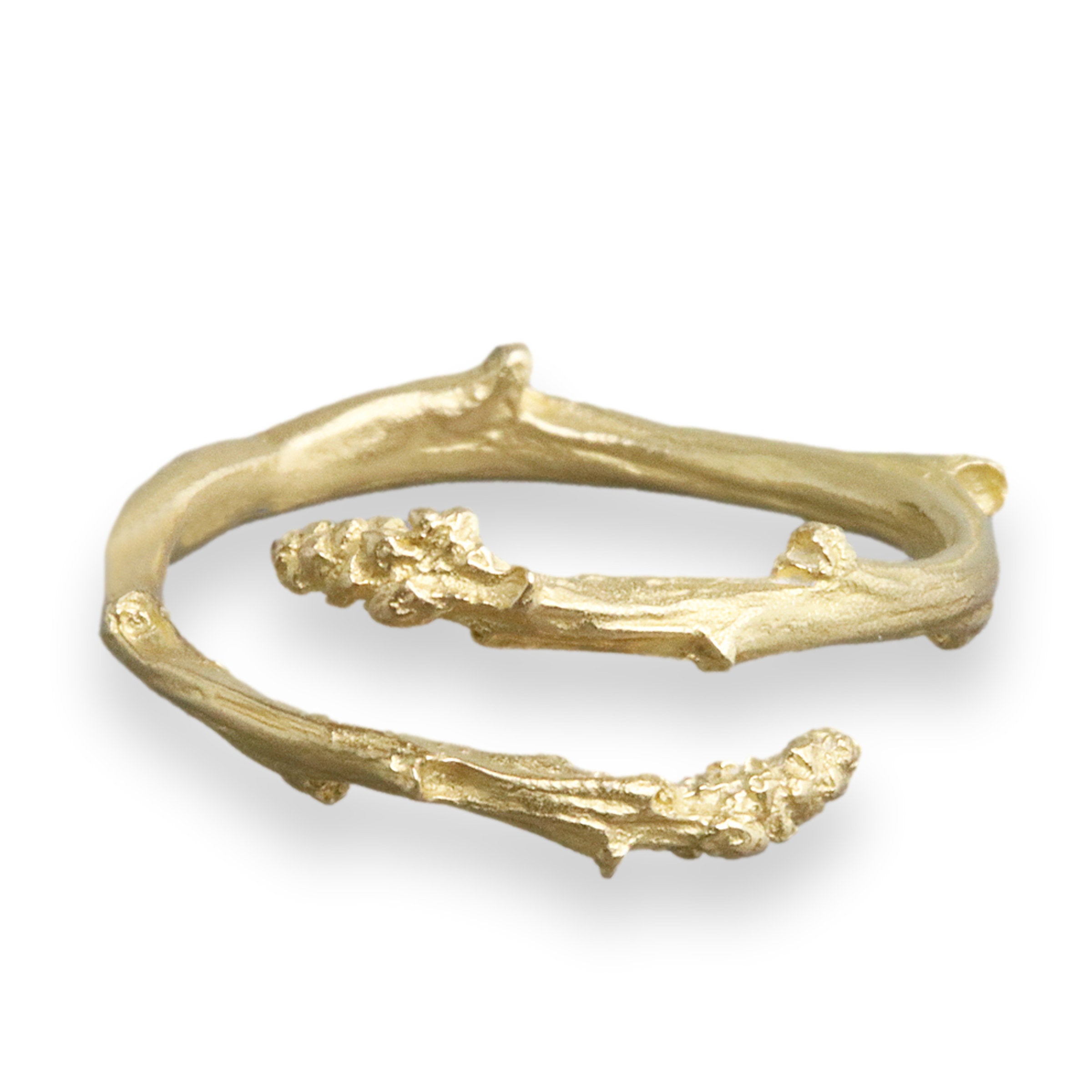 Yellow Gold Twig Bypass Ring