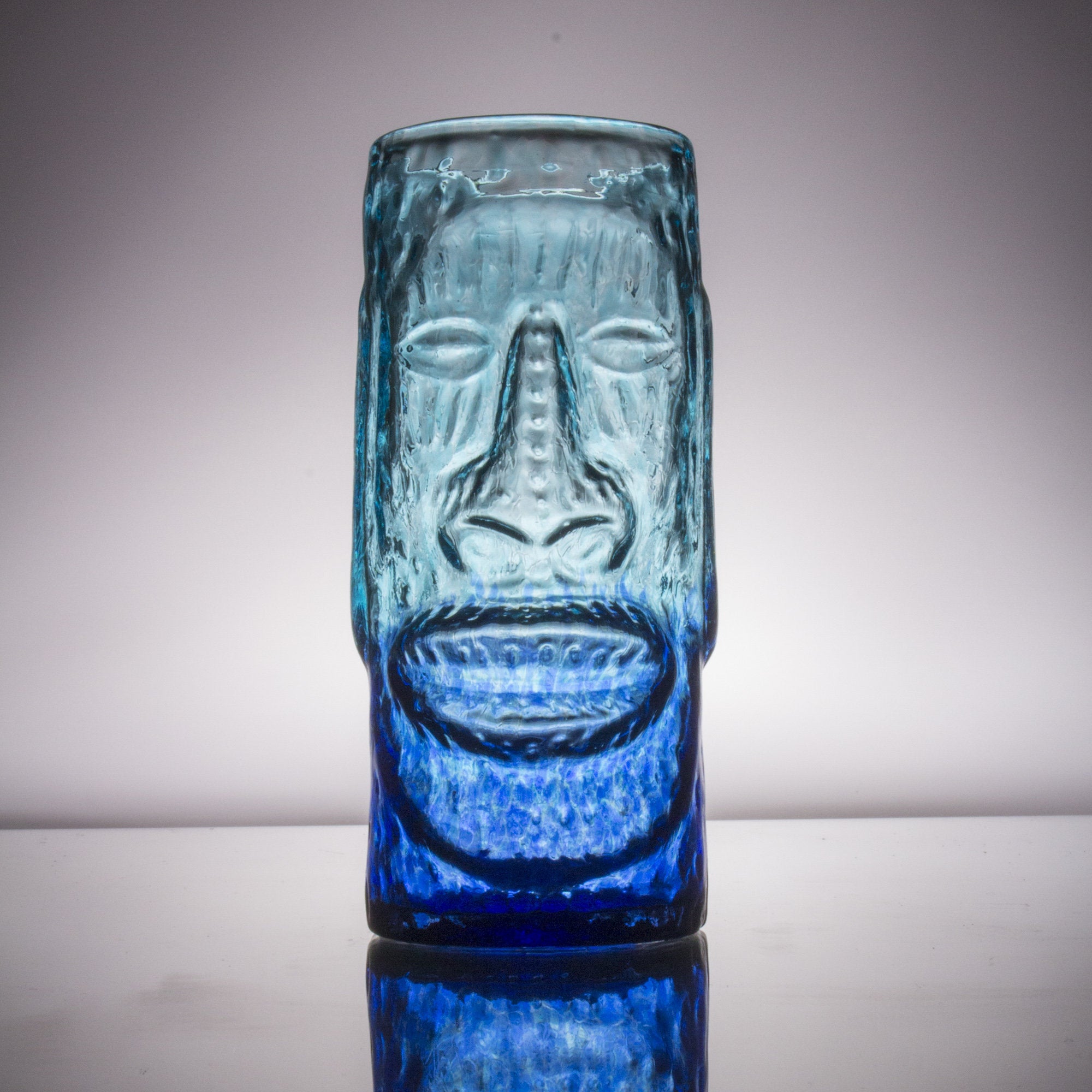 moai tiki mug in blue lagoon