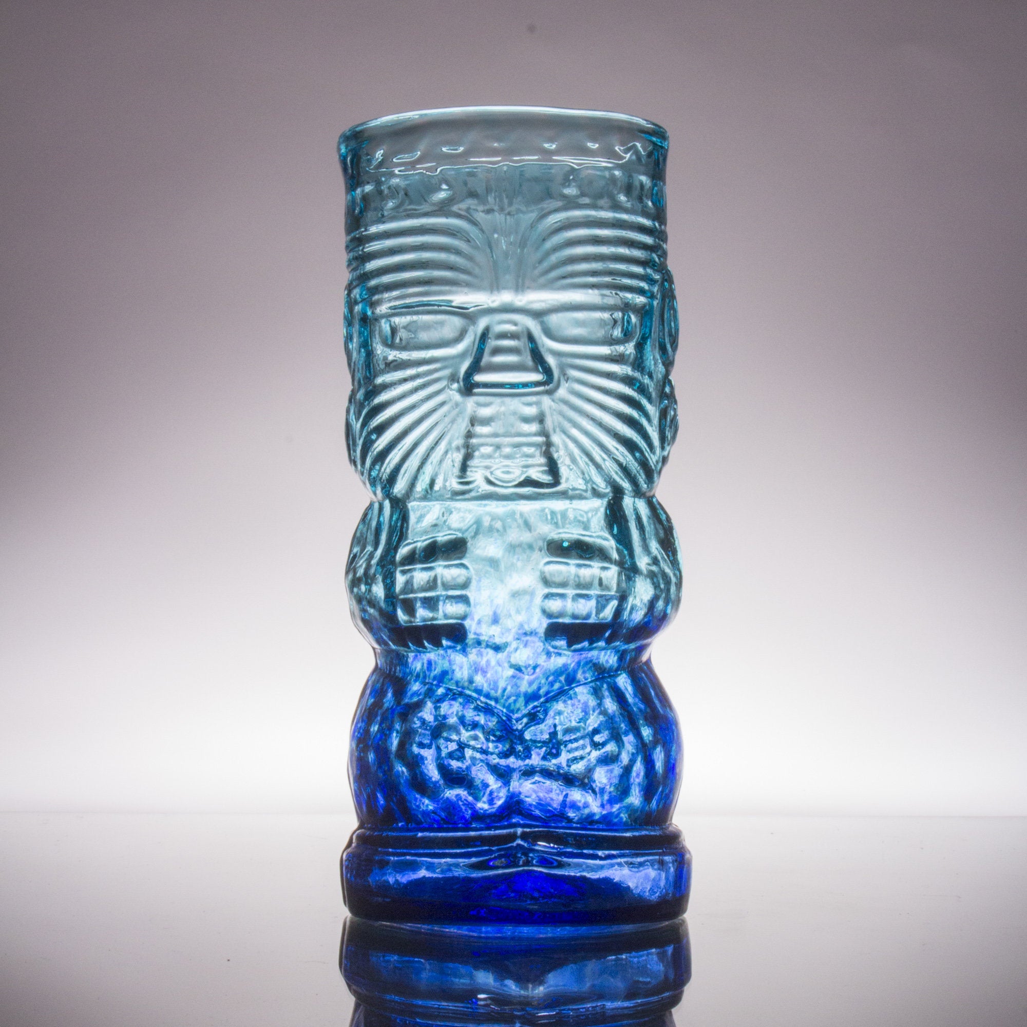 warrior tiki mug in blue lagoon