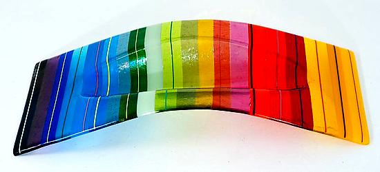 Rainbow Bent Oval Vessel
