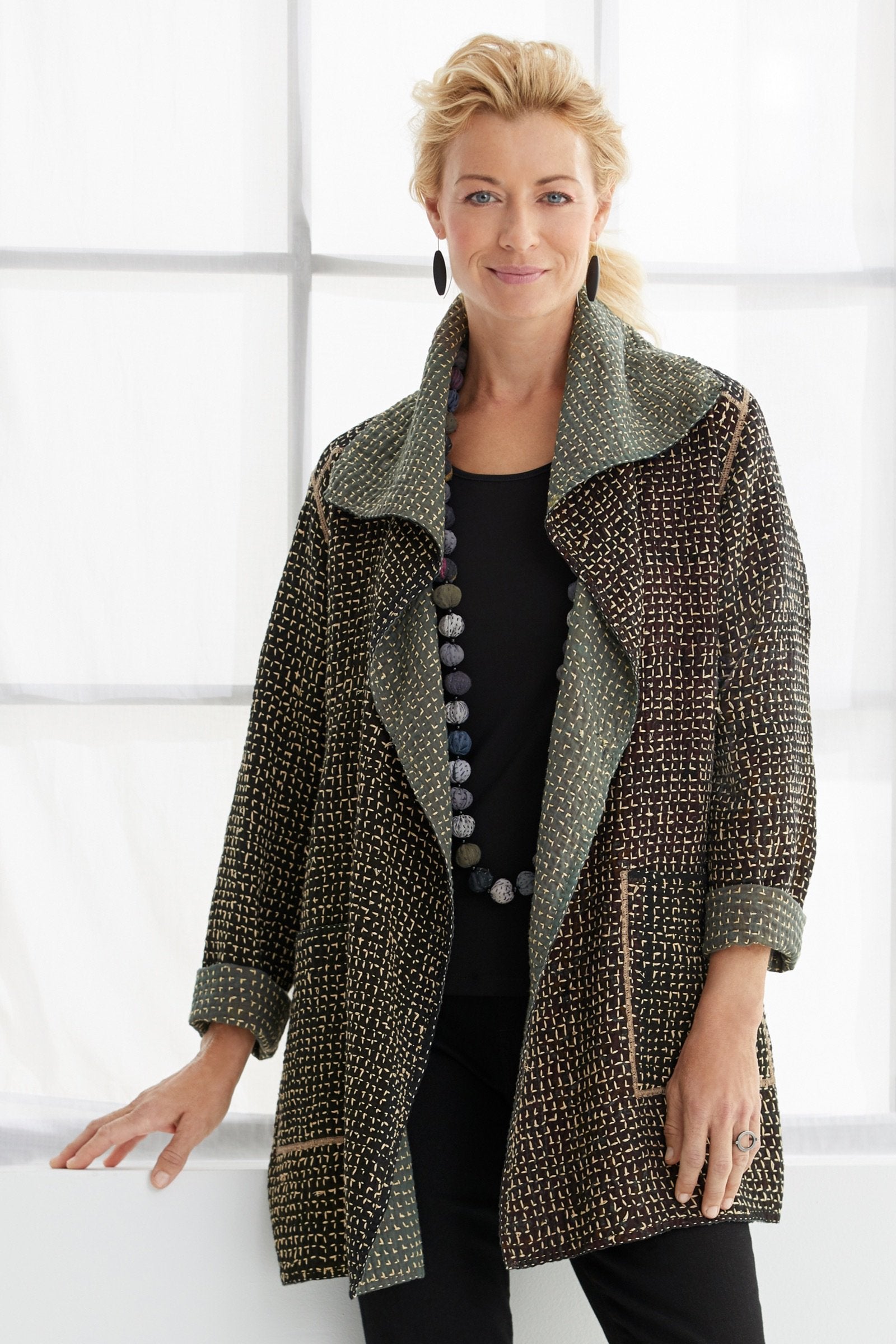 Waffle Kantha Jacket · Artful Home Waffle Kantha Jacket · Artful Home