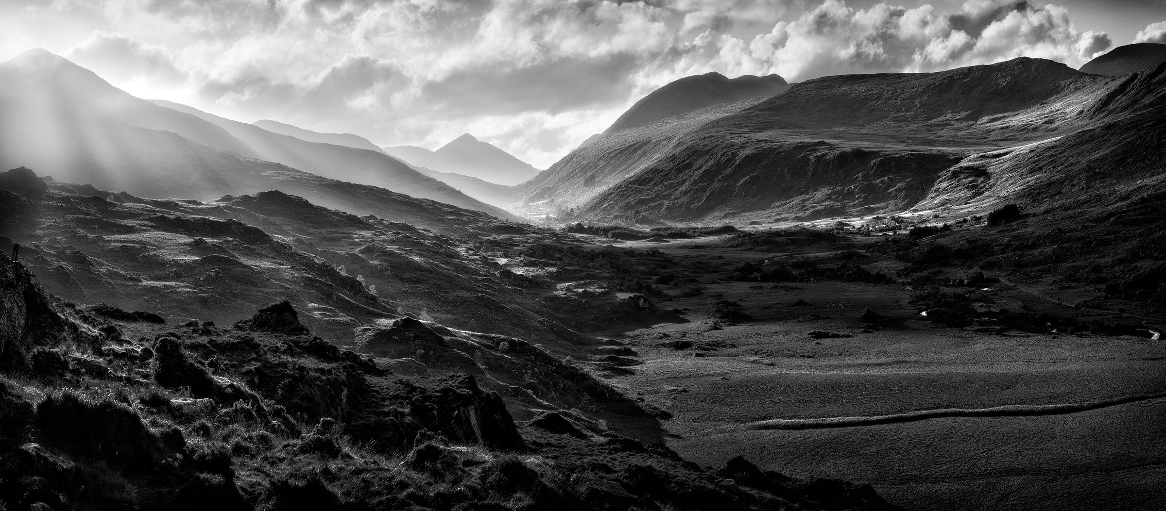 MacGillycuddy's Reeks in Black and White