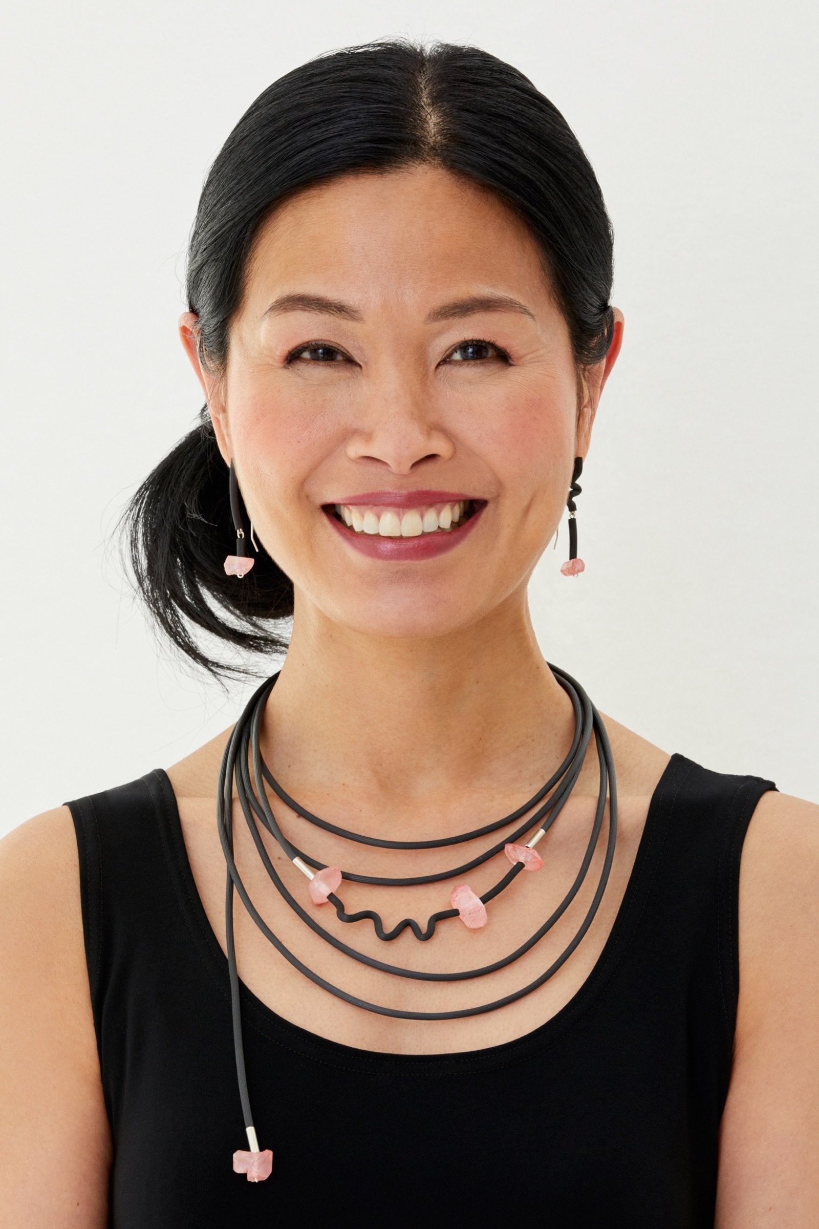 pairs well with the pink crystal necklace