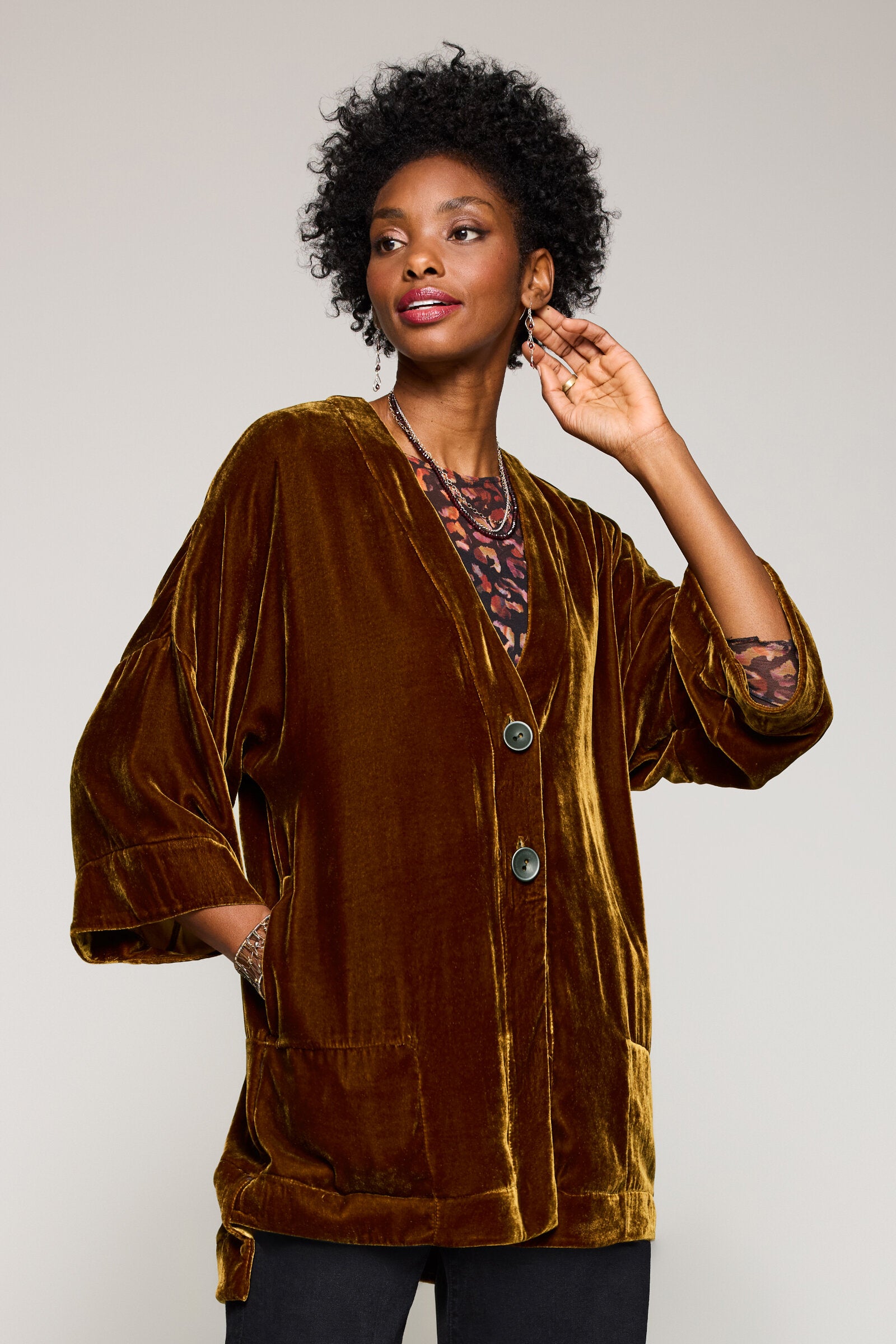 ジャケット・アウター soerte velvet jacket Velvet Wrap · Artful Home