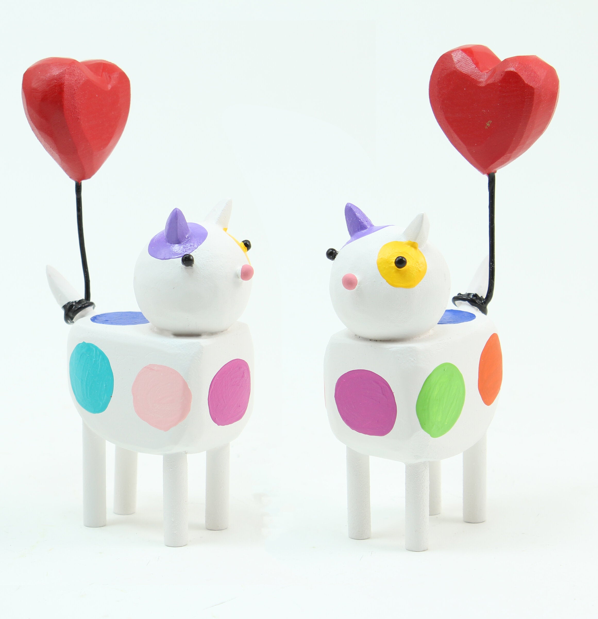 Kitties with Heart Balloons