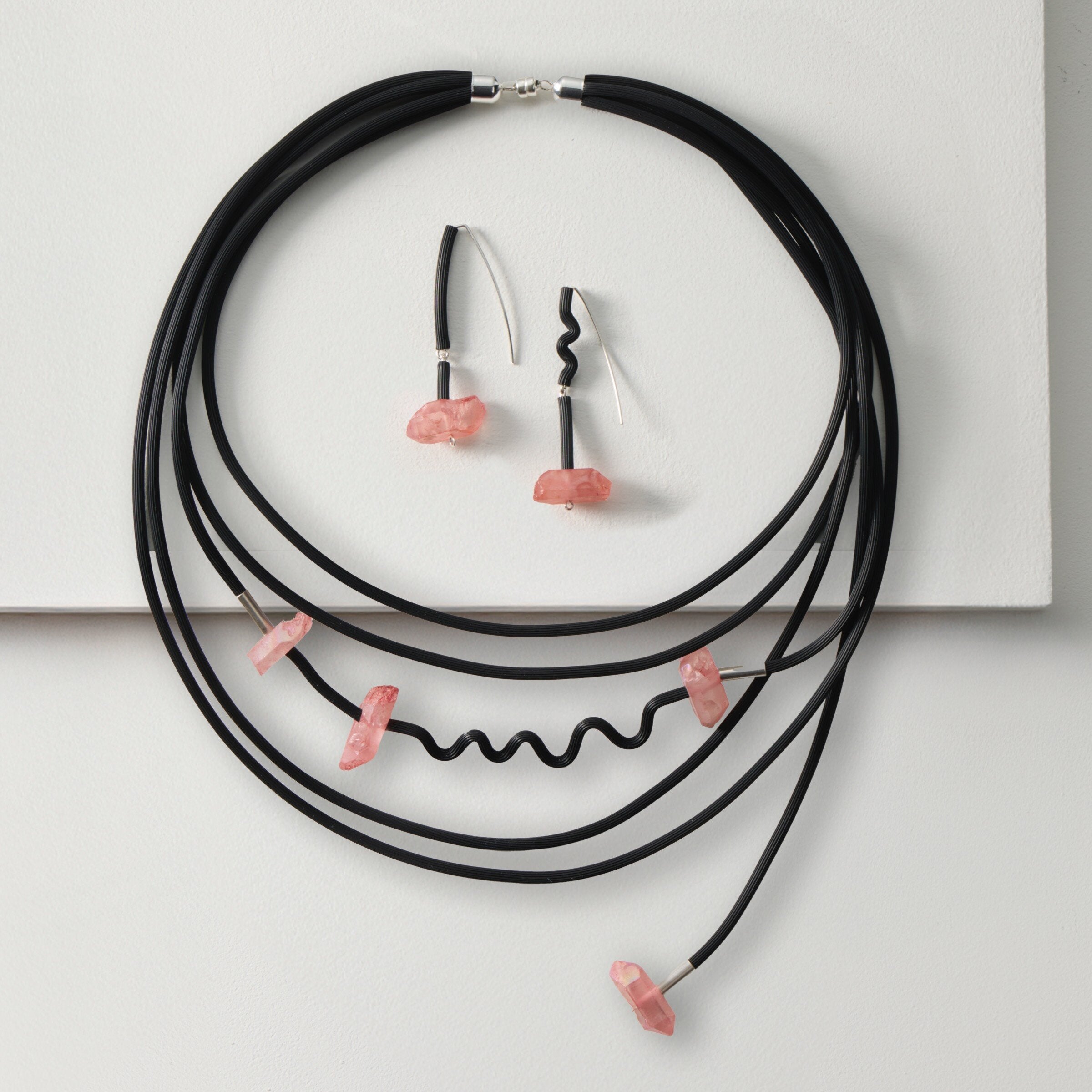 pairs well with the pink crystal necklace