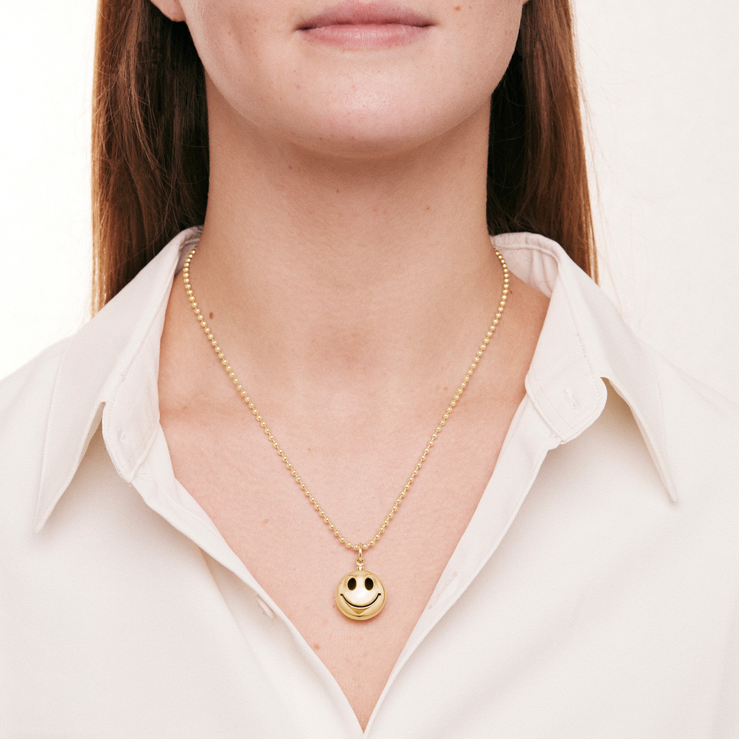 Gold Smiley Face Pendant