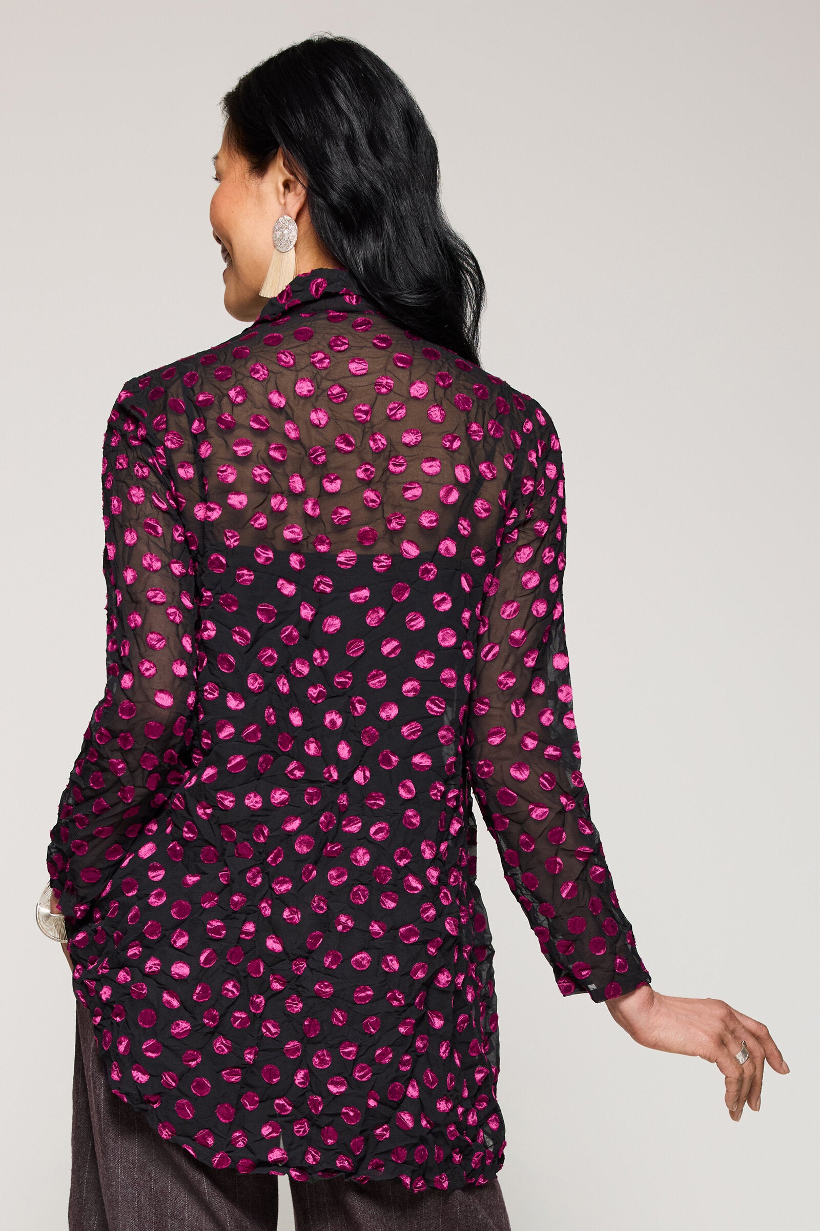 Black/Fuchsia Dot
