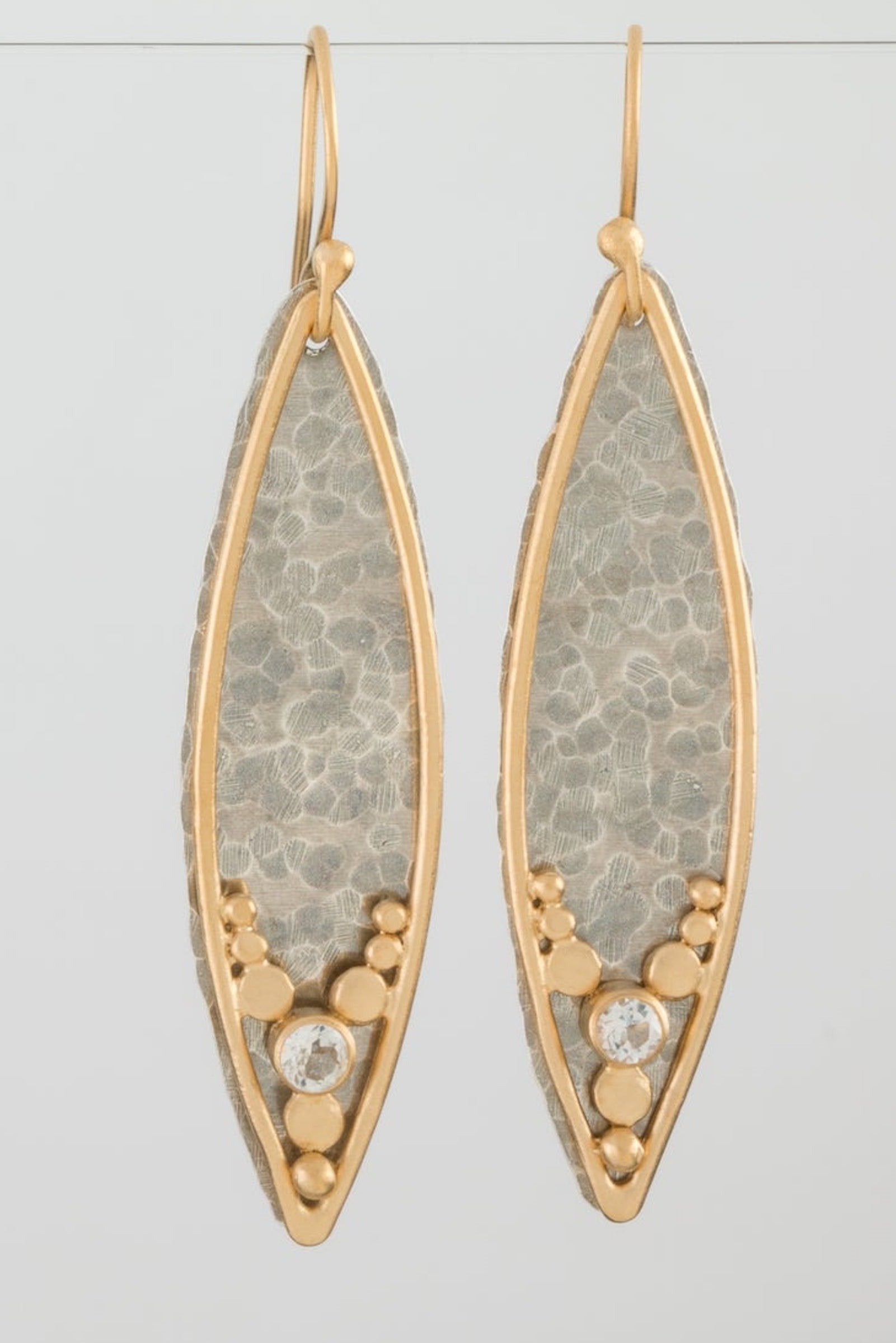 Two-Tone Leaves Earrings