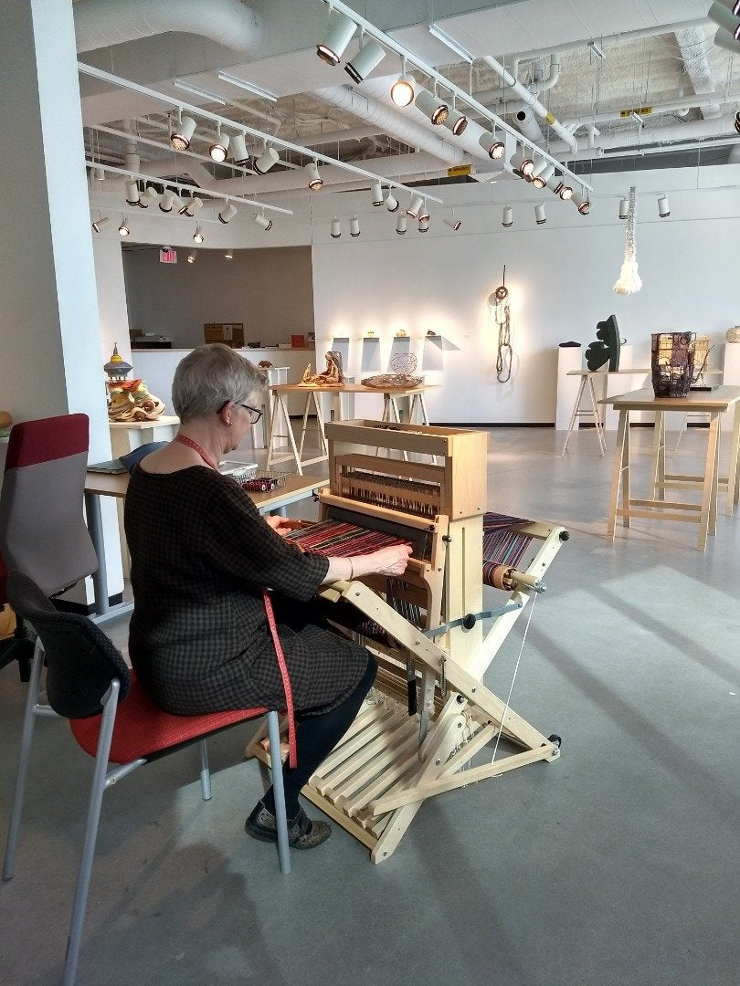 artist in her studio