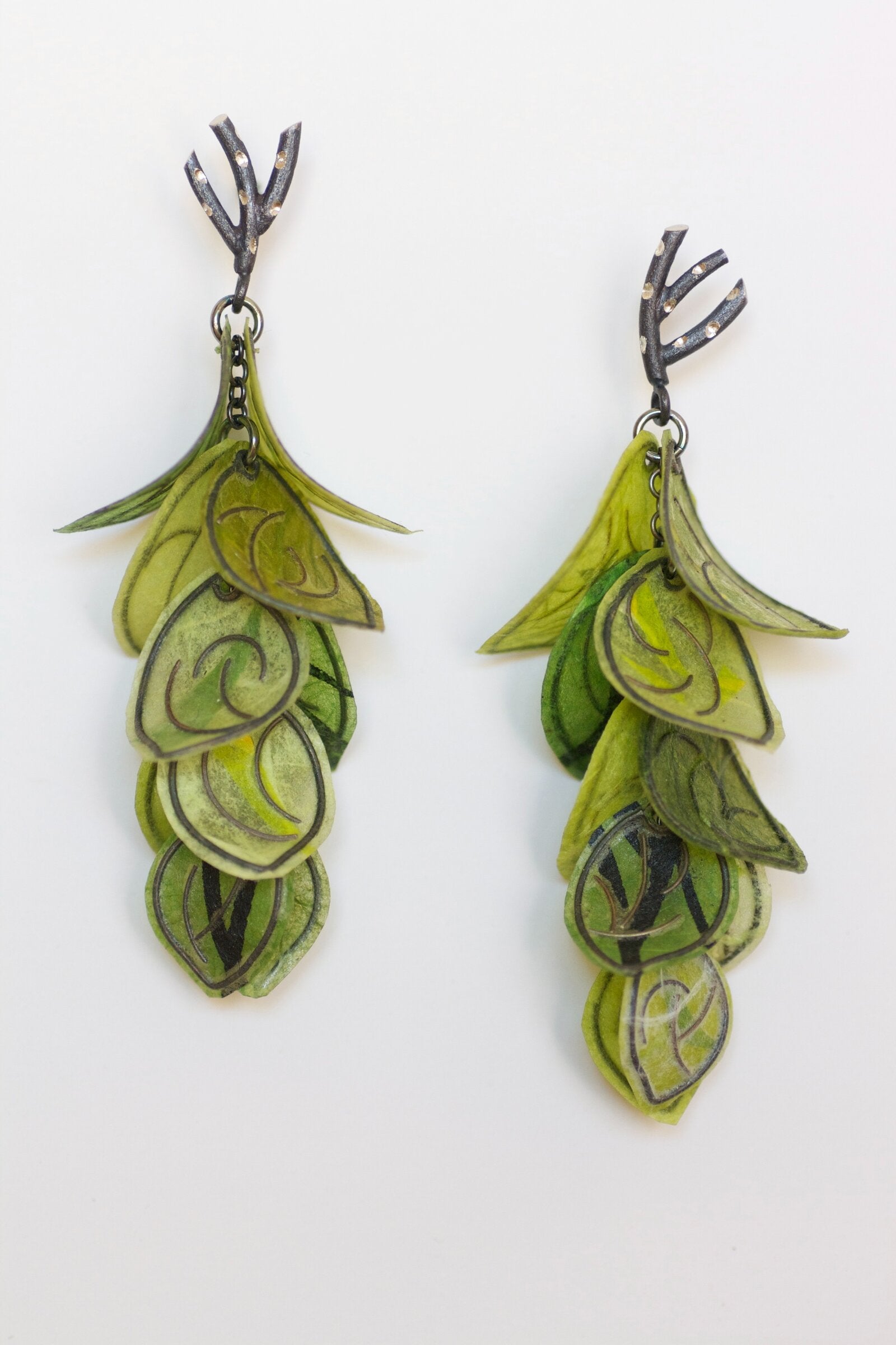 Green Flip Earrings II
