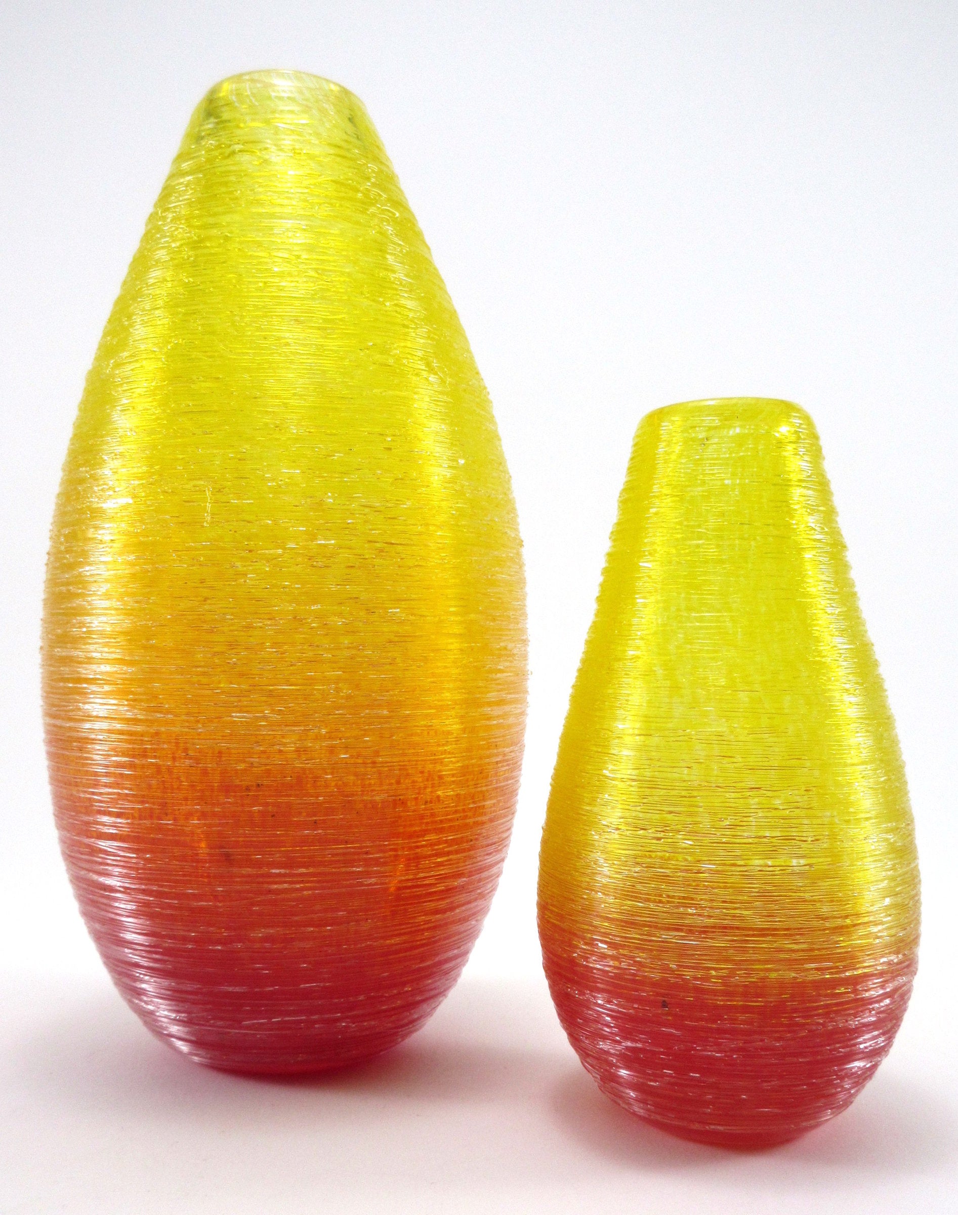 shimmer vases in yellow