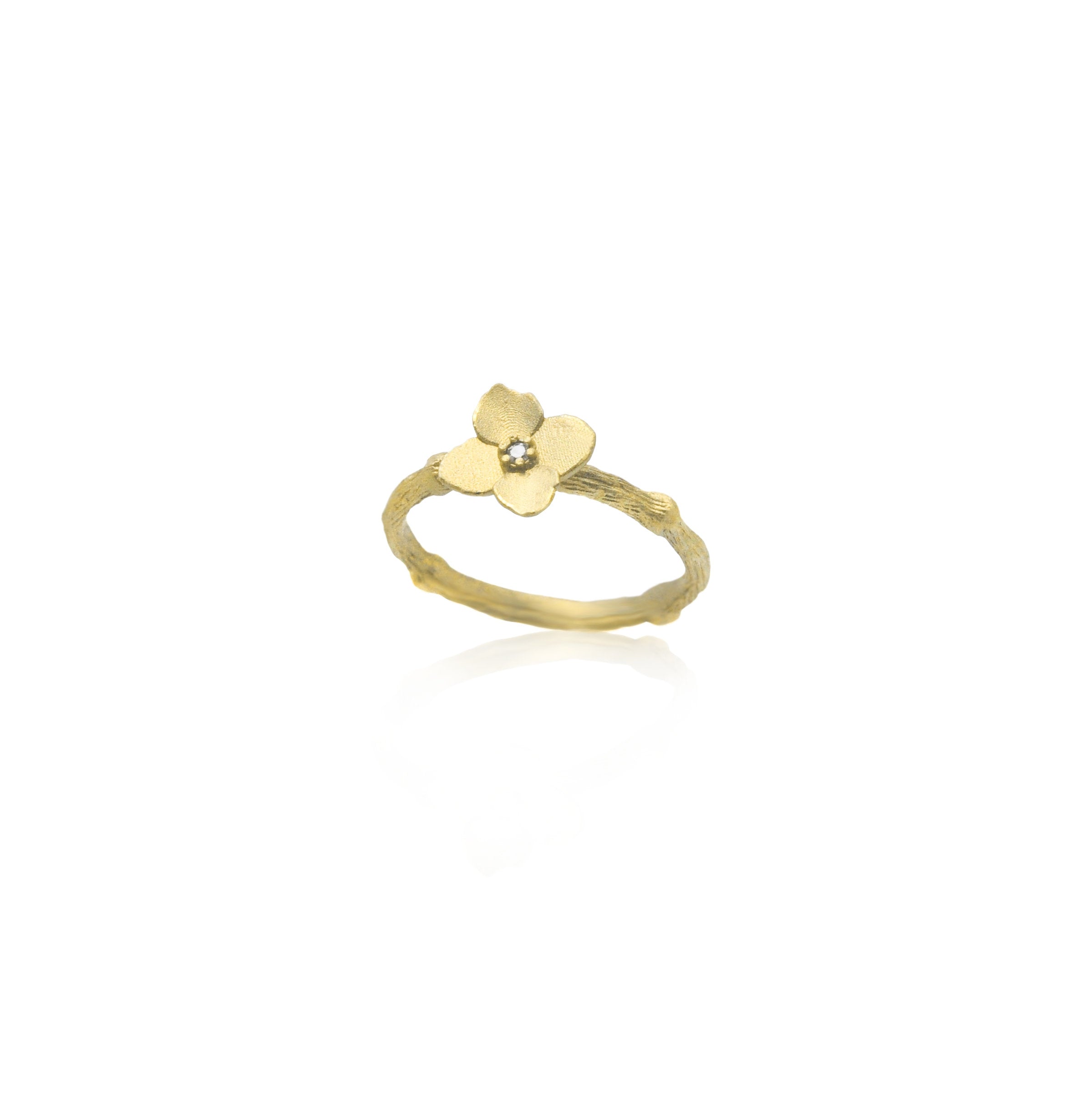 Single Hydrangea Flower Ring