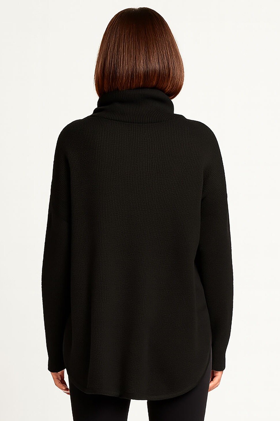 Waffle Cowlneck Sweater