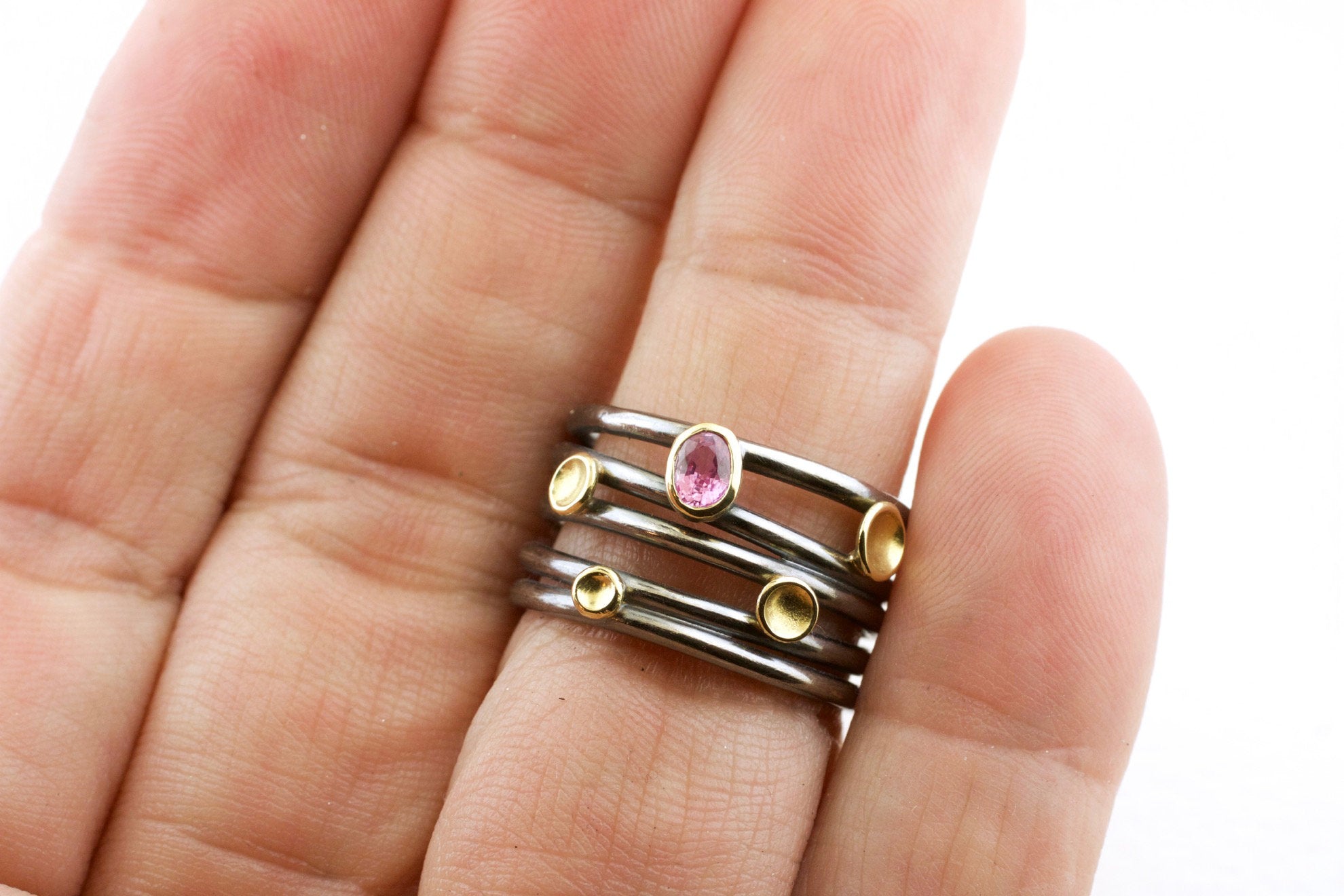 Gemstone Tornado Lichen Ring