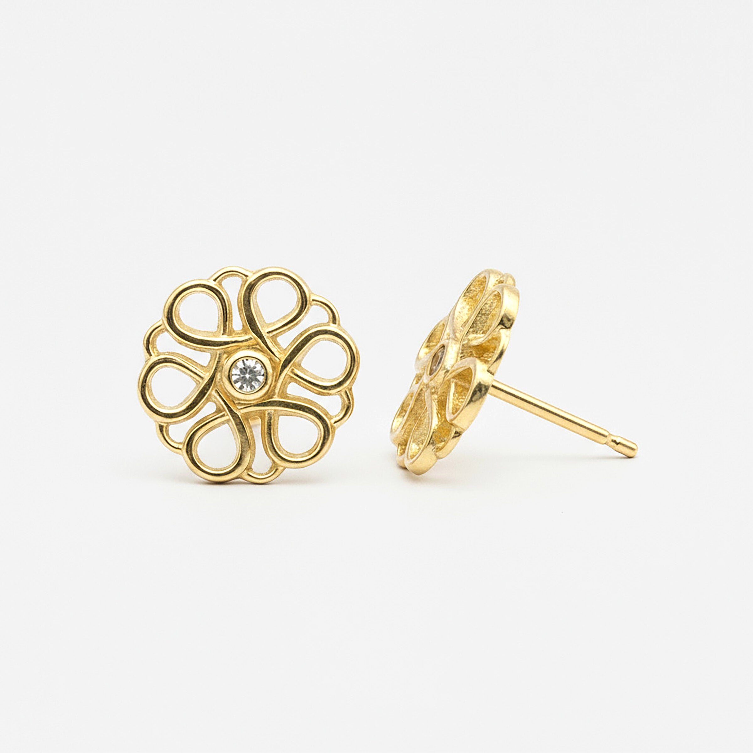 Six Petal Flower Earrings