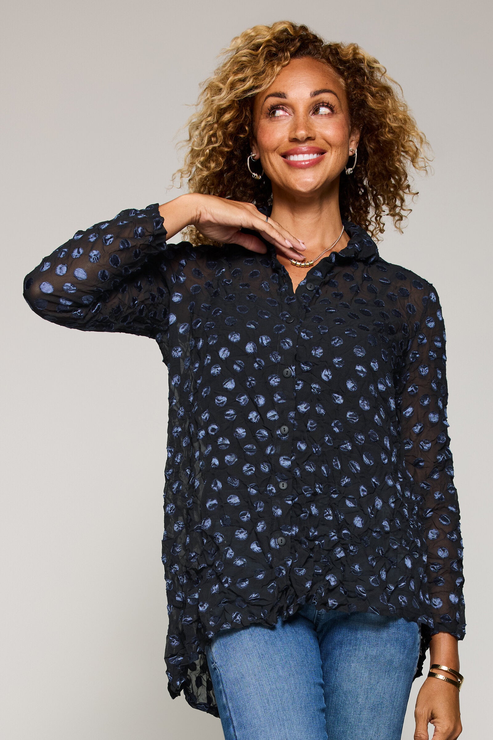 Black/Azure Dot
