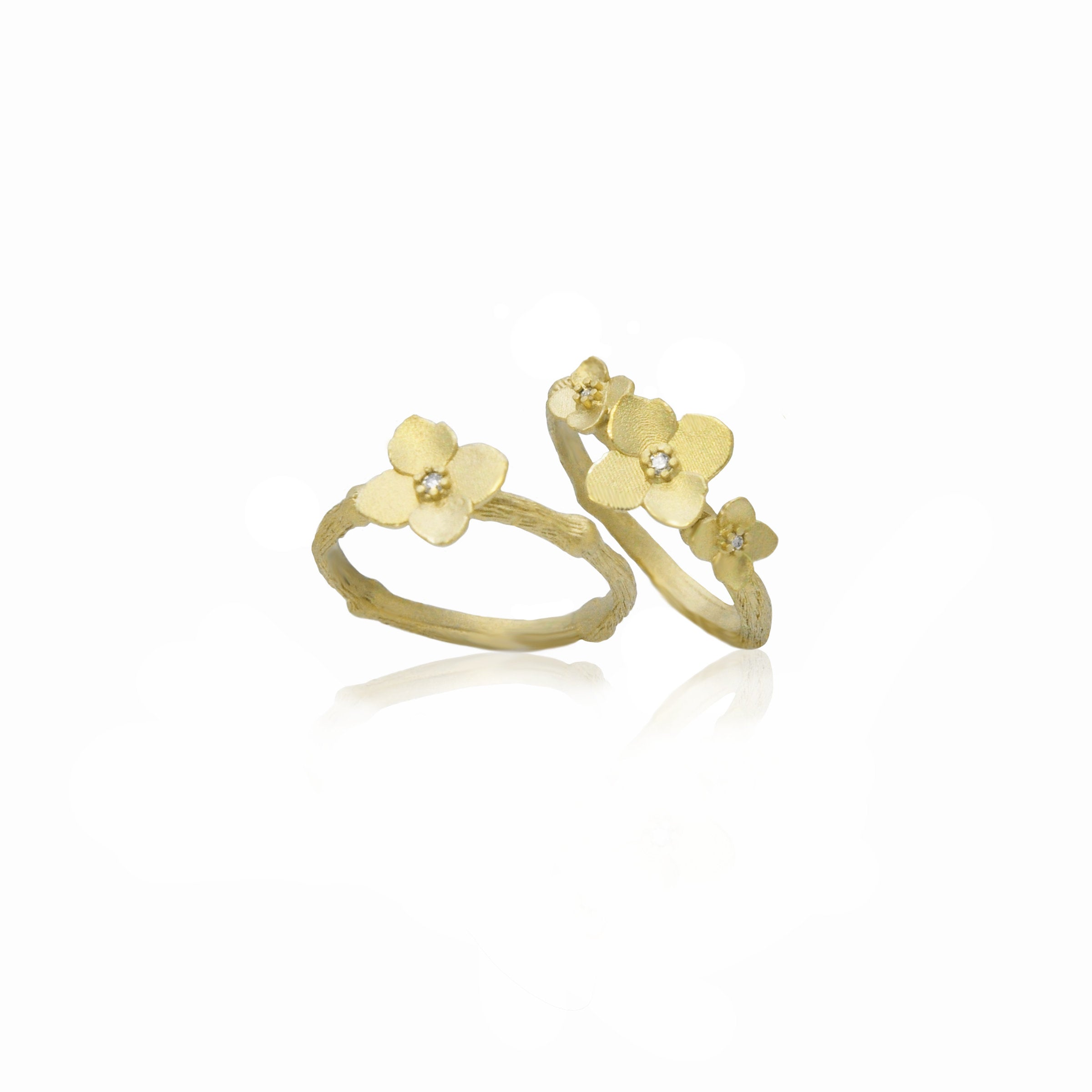 Single Hydrangea Flower Ring