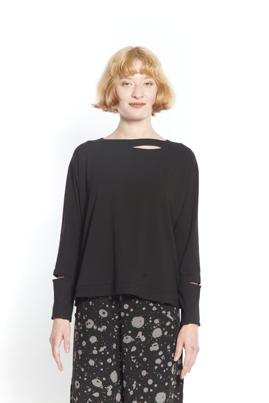 Elena Top Black Satin