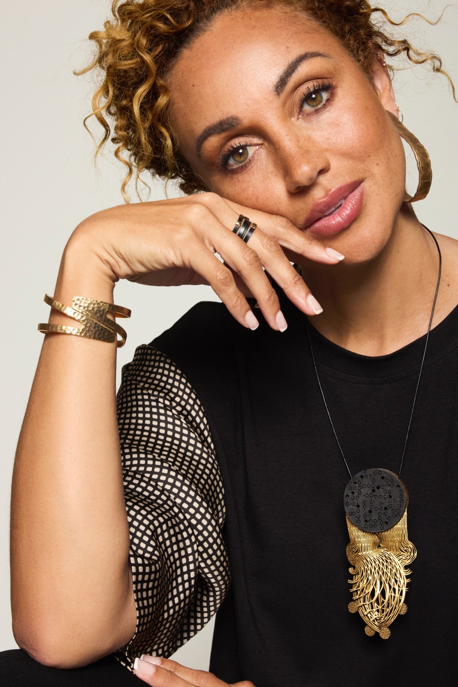 Gold Metallic Leather