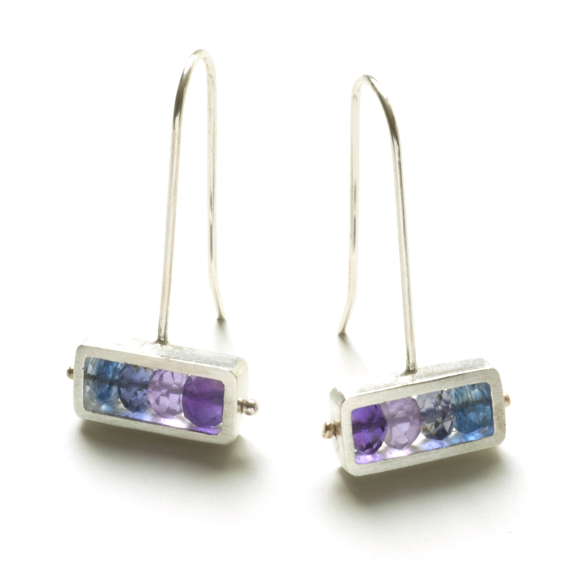Horizontal Rectangle Earrings