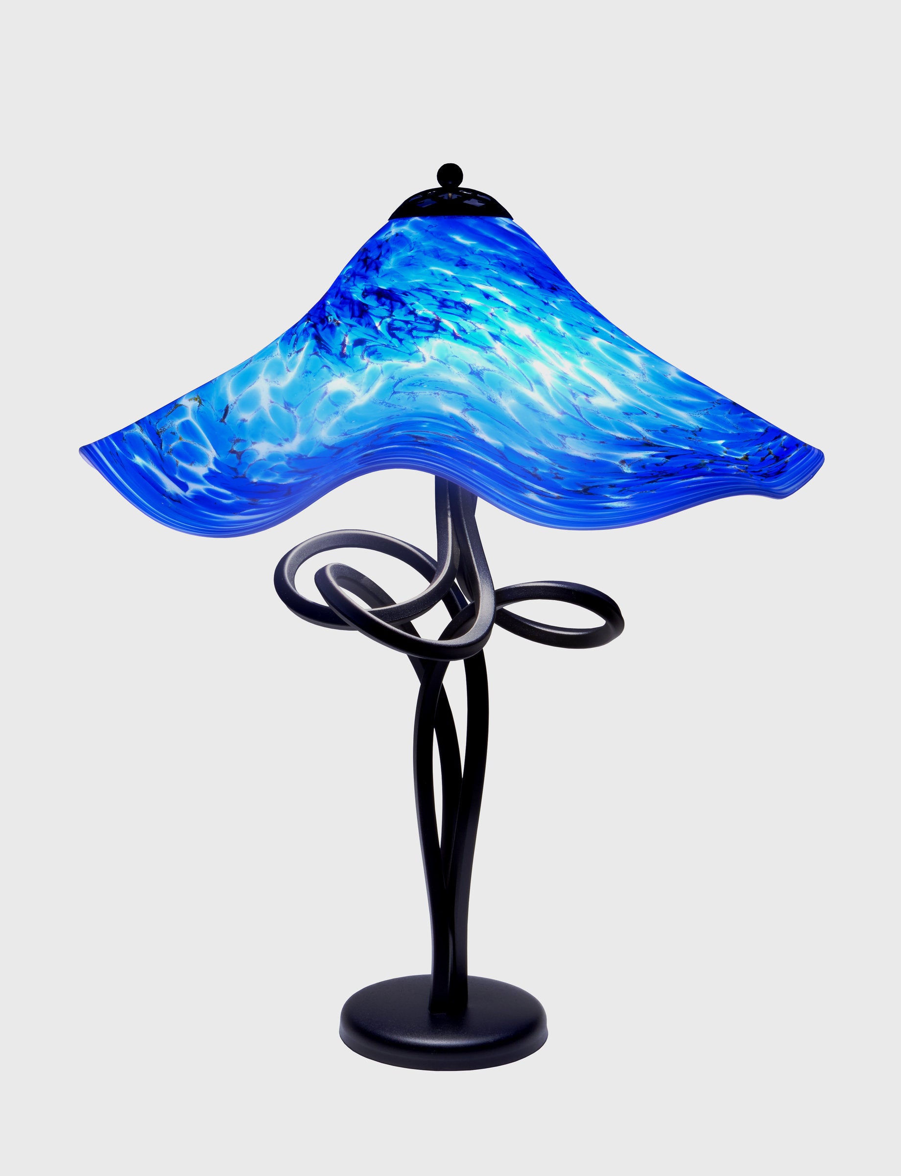 Blue Danube Fluted Spiral Lamp