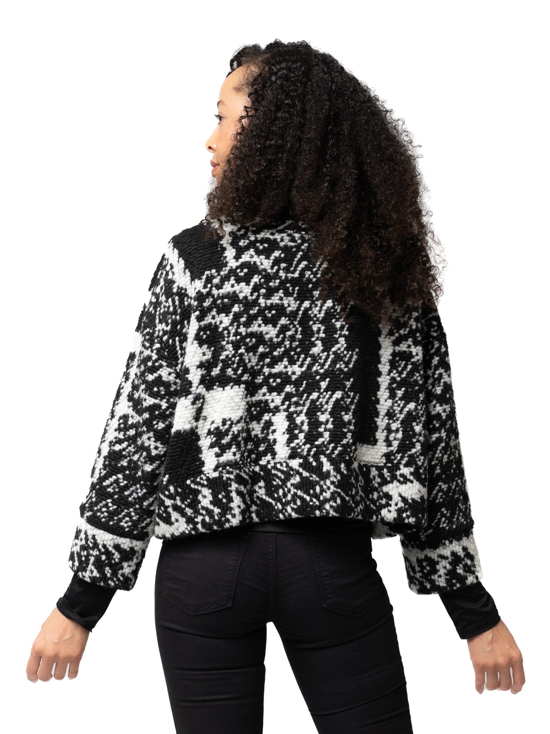 Abstract Plaid Sweater