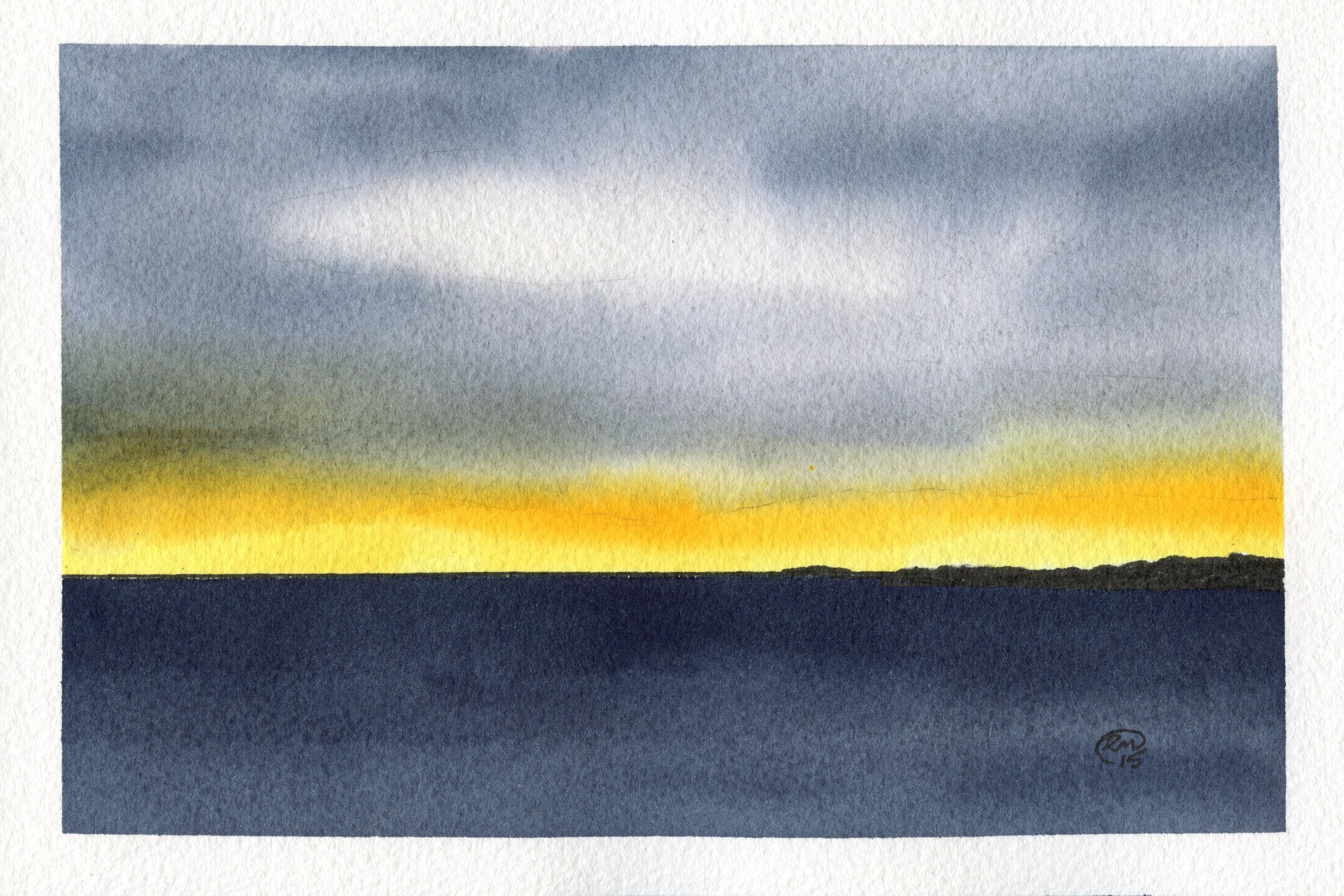 Distant Mountains over Sea