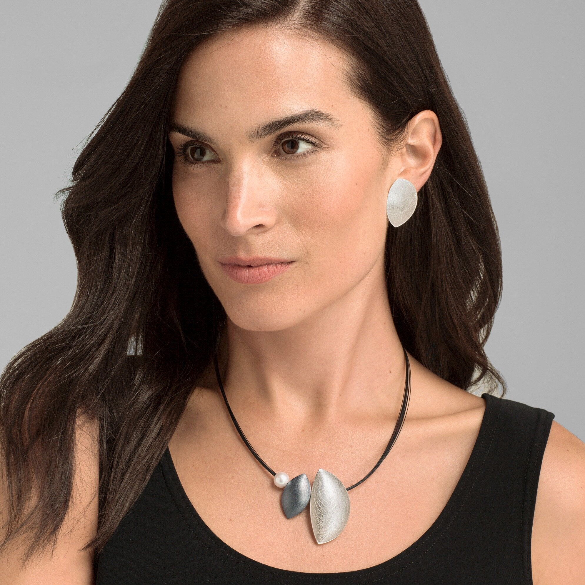Satin Leaf Earrings