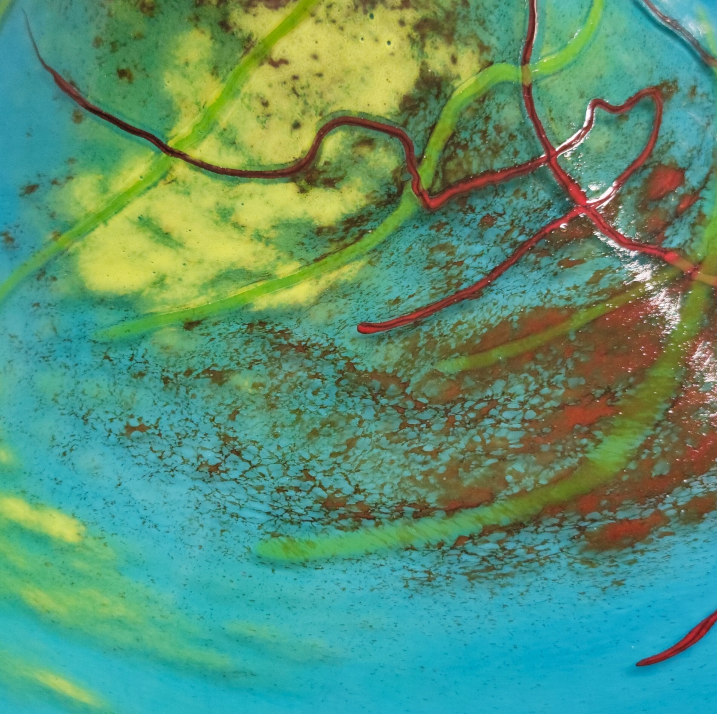 Bay Blue Fluted Spiral Lamp