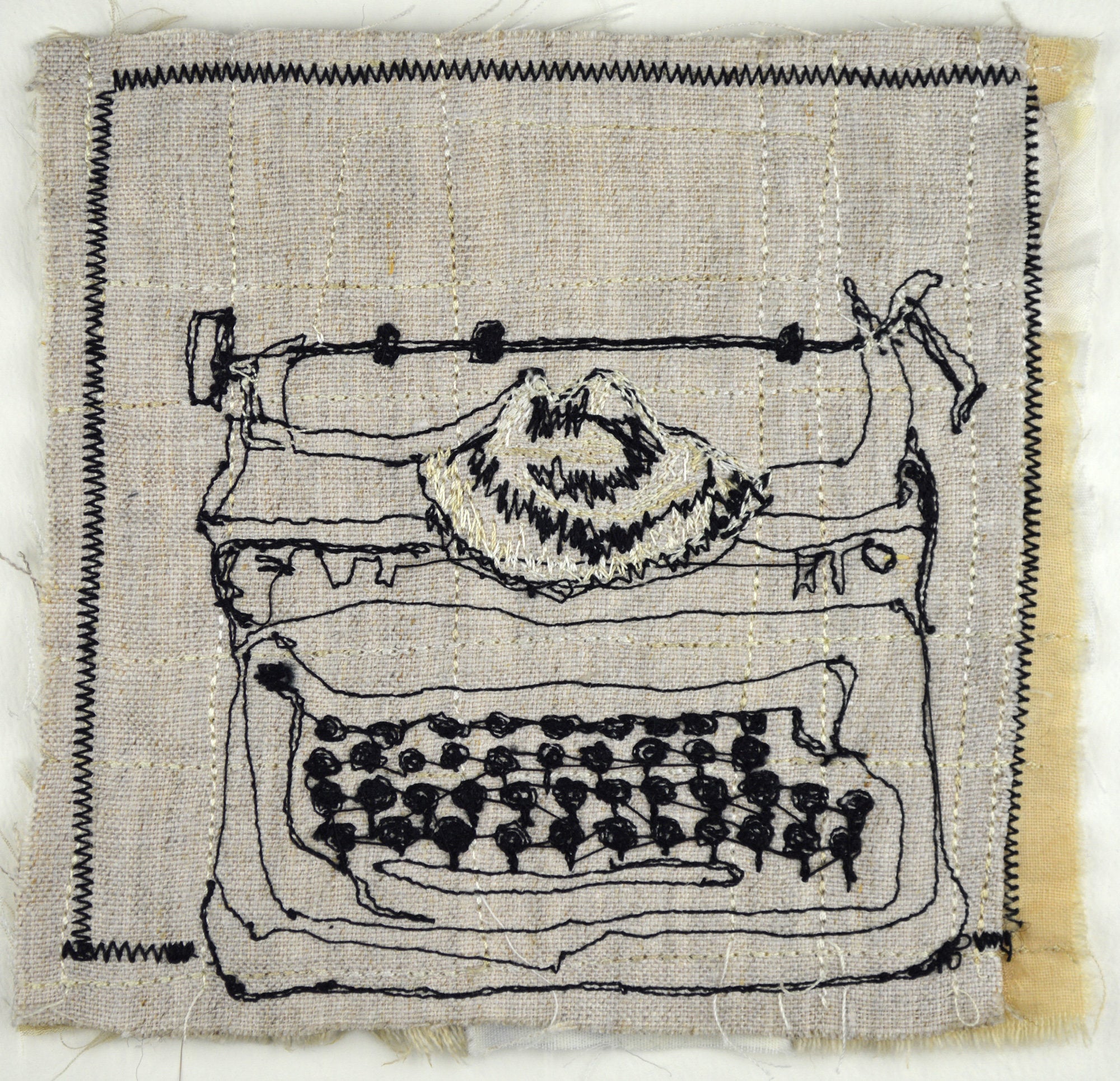 back of stitched badge