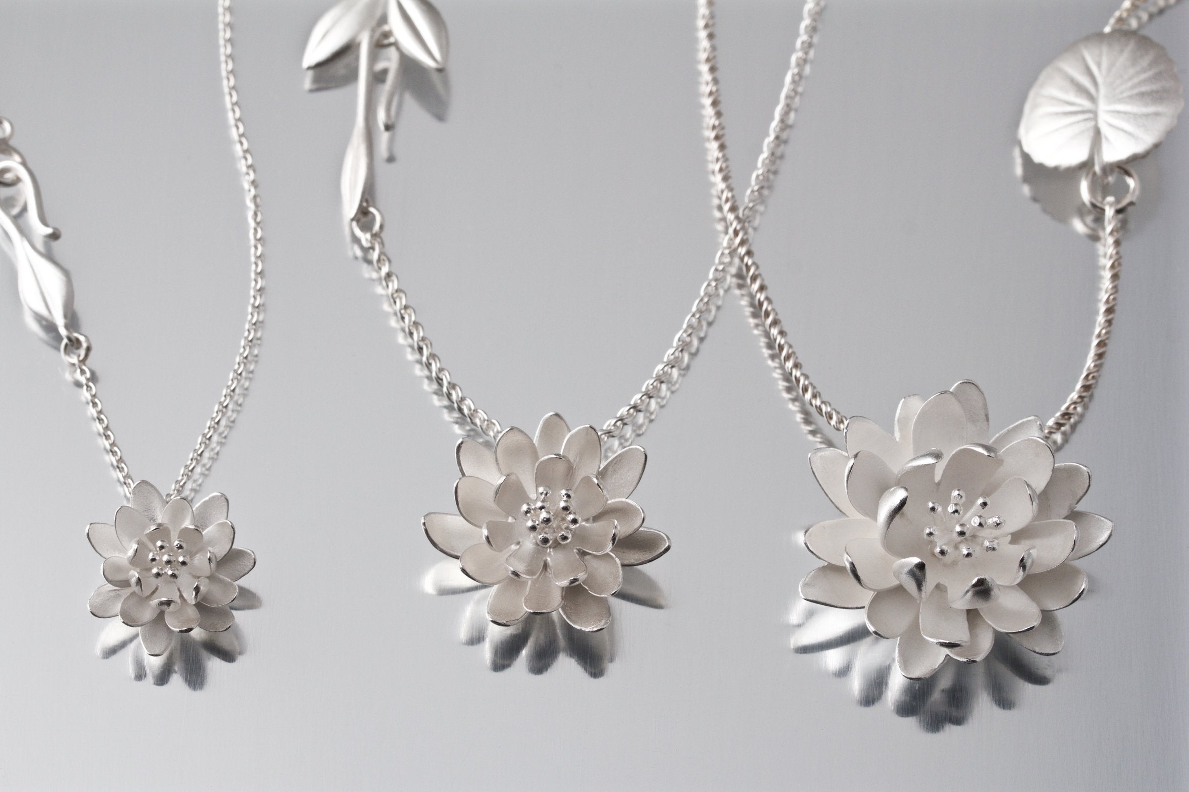 Silver Waterlily Pendant