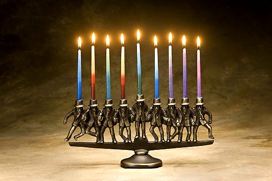 Dancing Rabbi Menorah