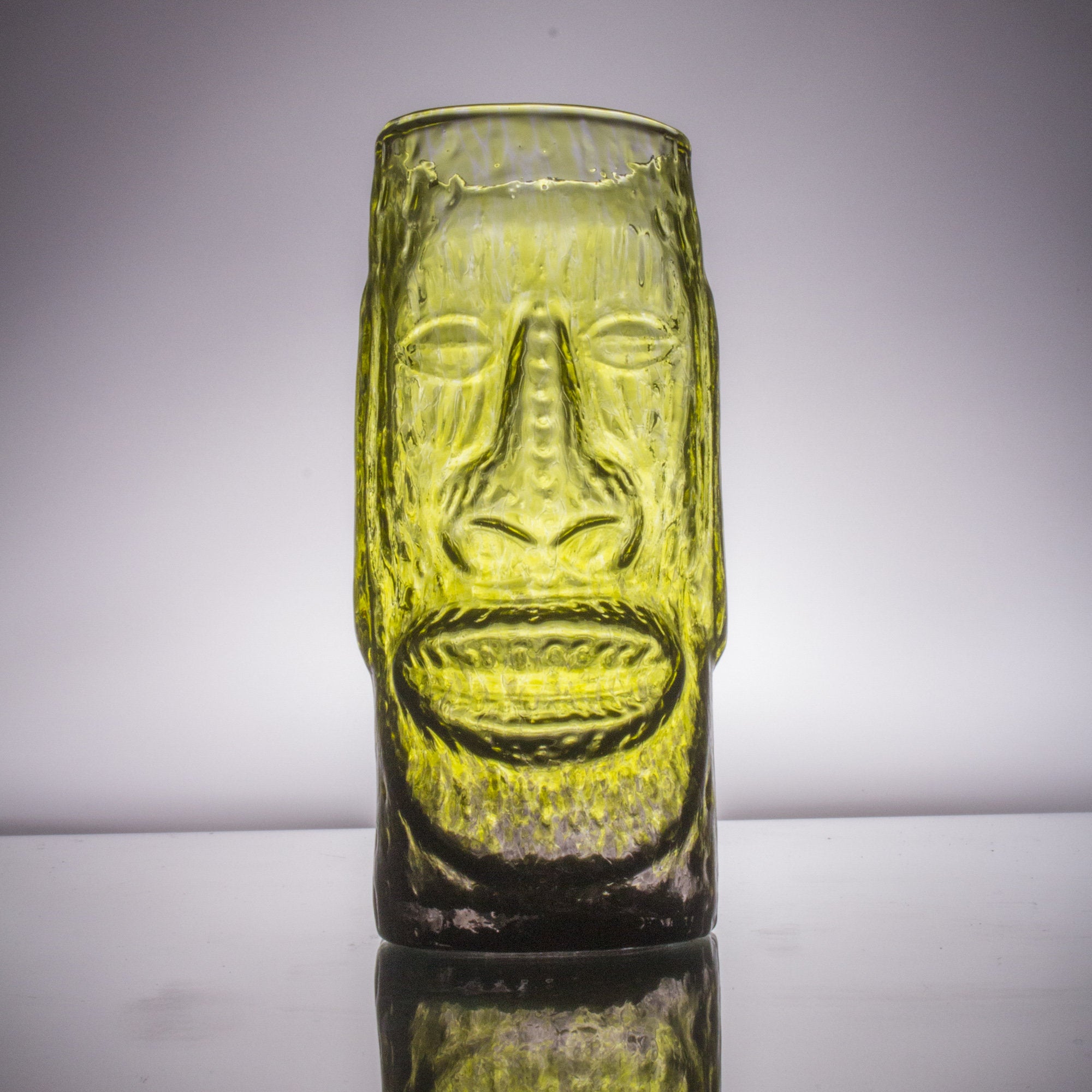 moai tiki mug in jungle fog