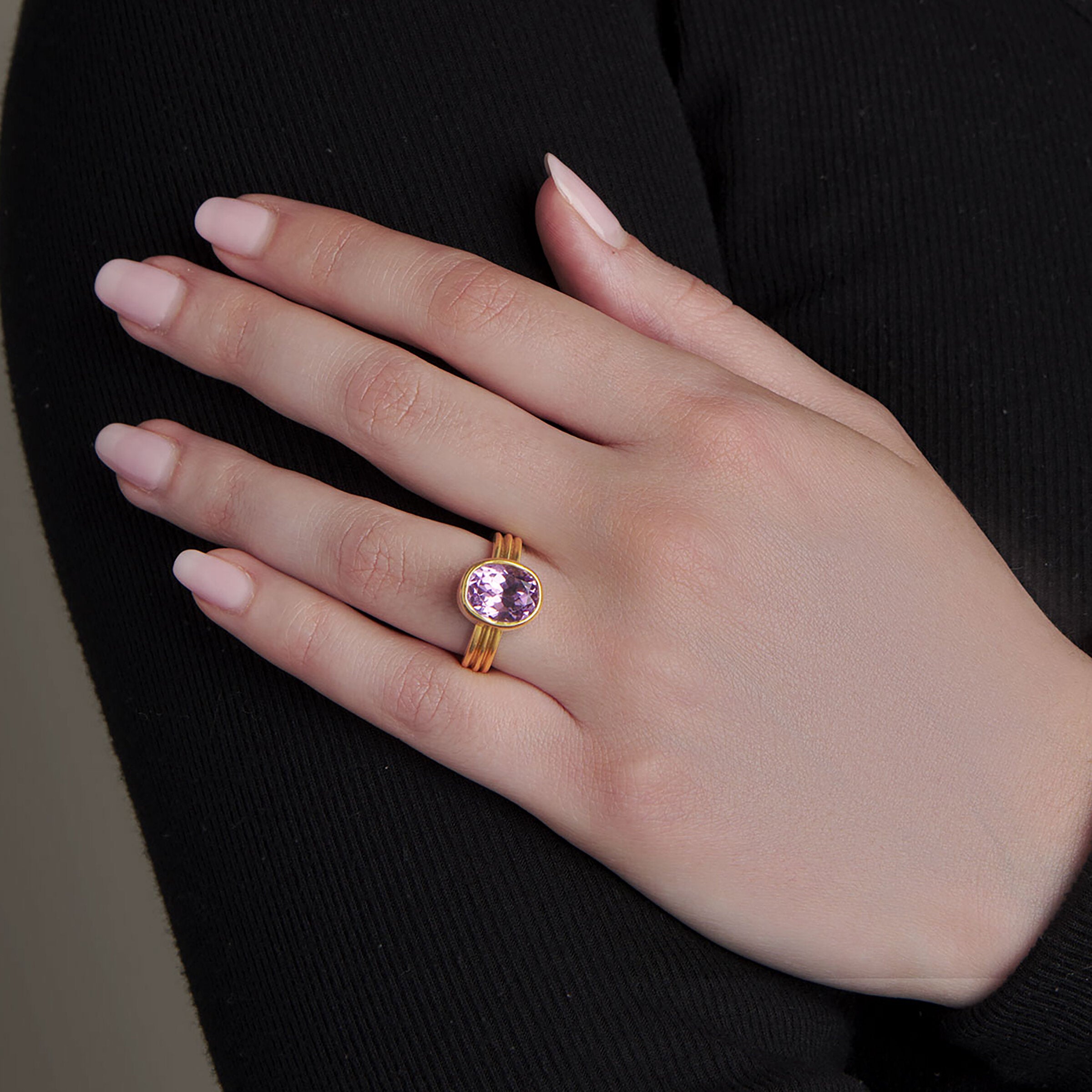 Kunzite Odin Ring