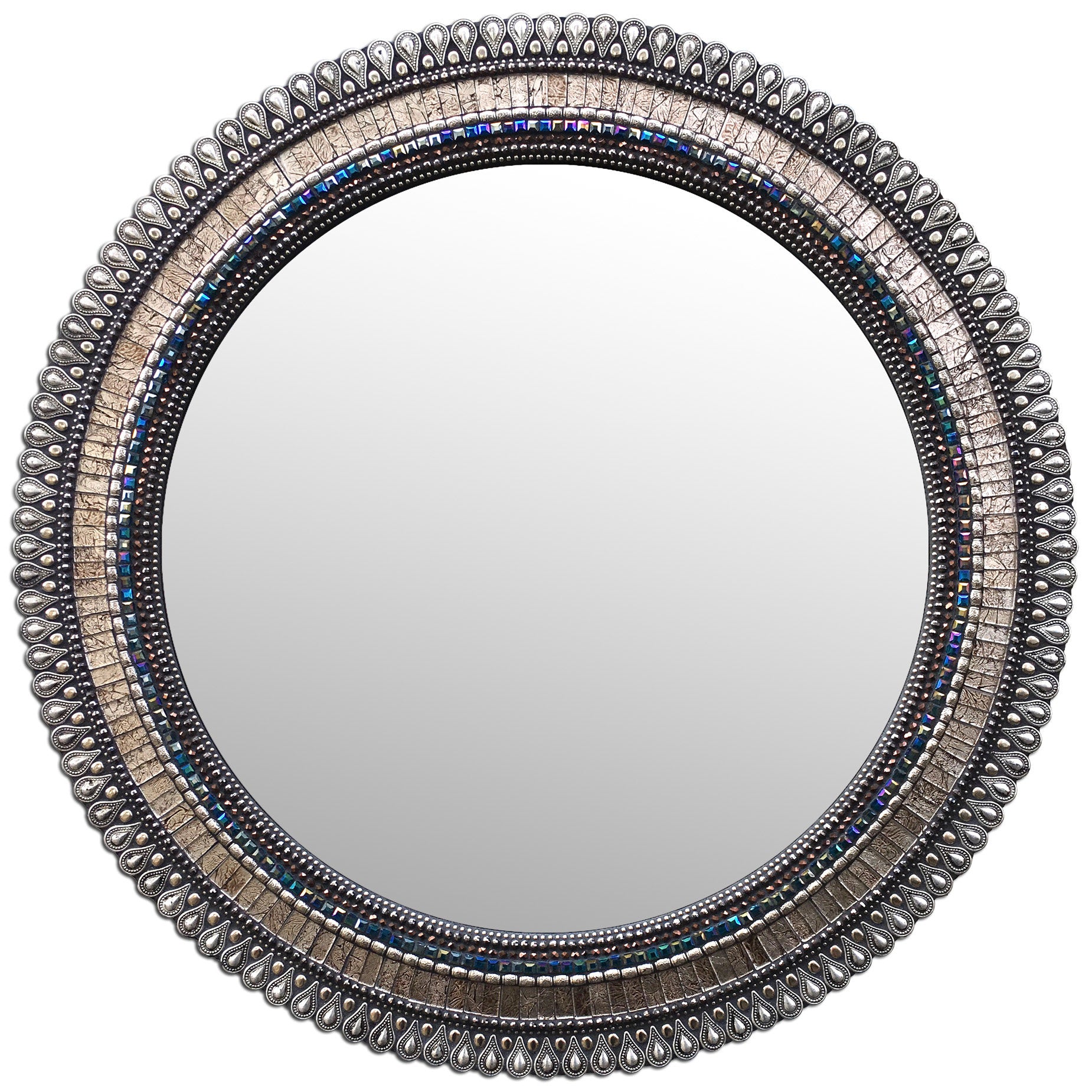 Pewter Drop Mirror