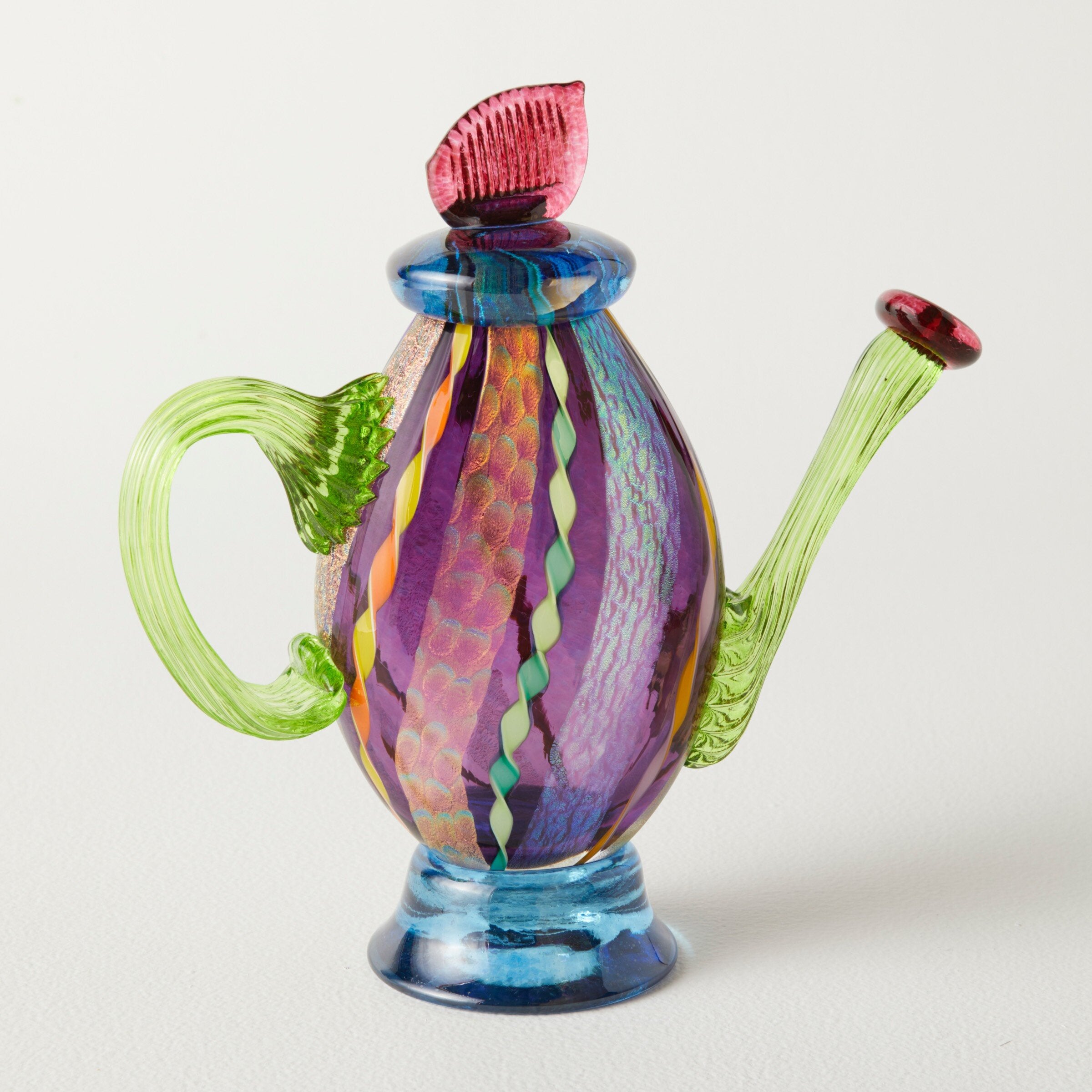 Dichroic Cane Teapot in Amethyst