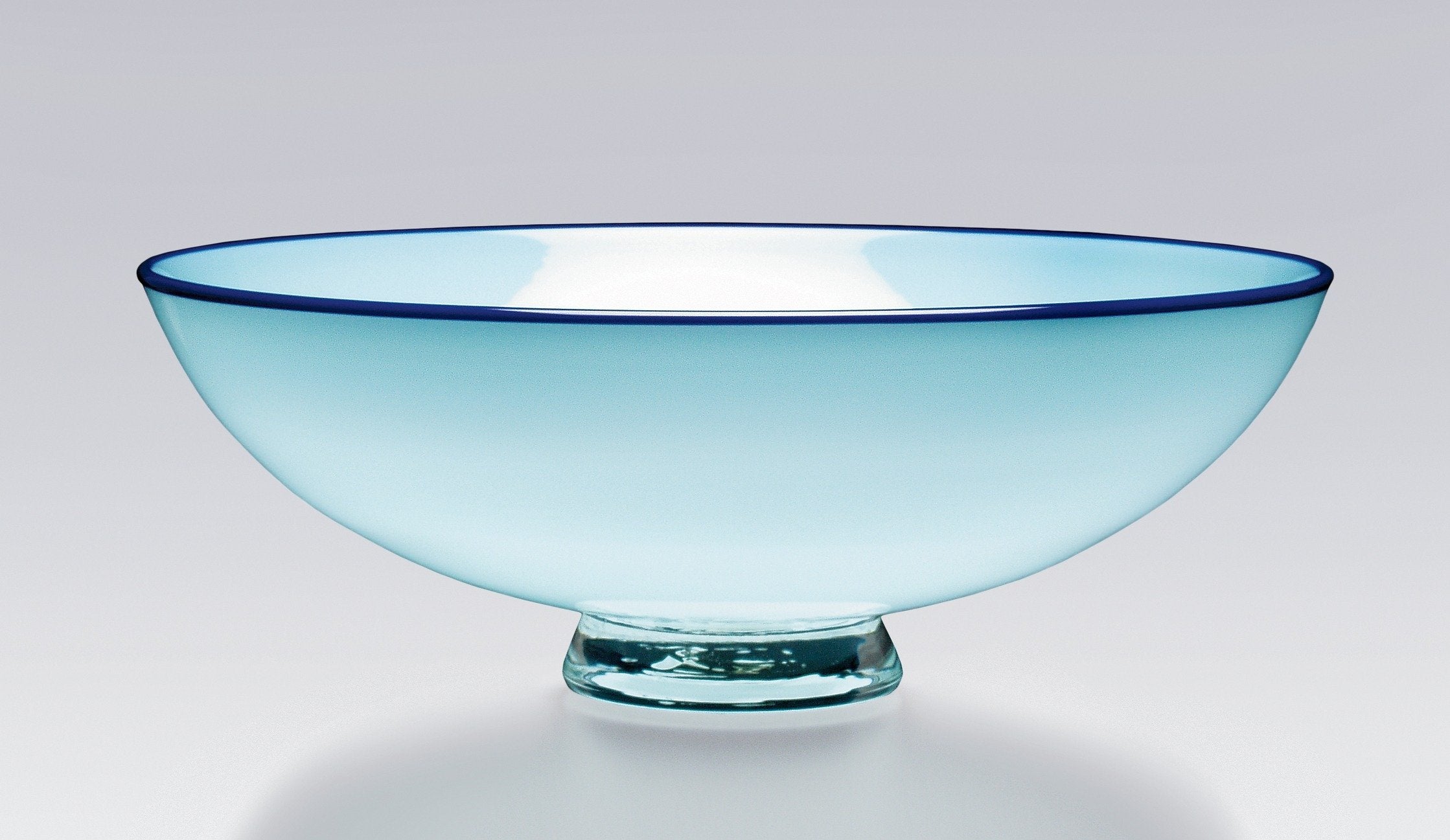 Pale Blue Bowl with Blue Lip