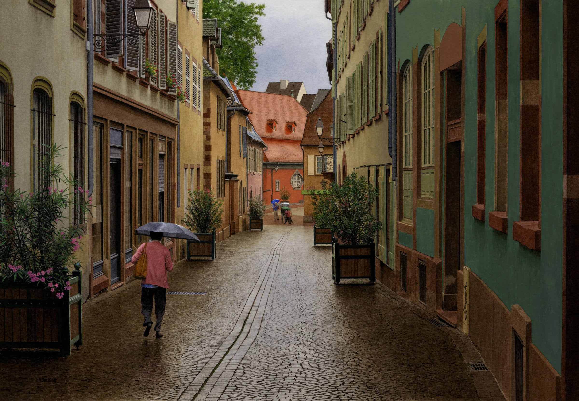 Old World Rainy Morning