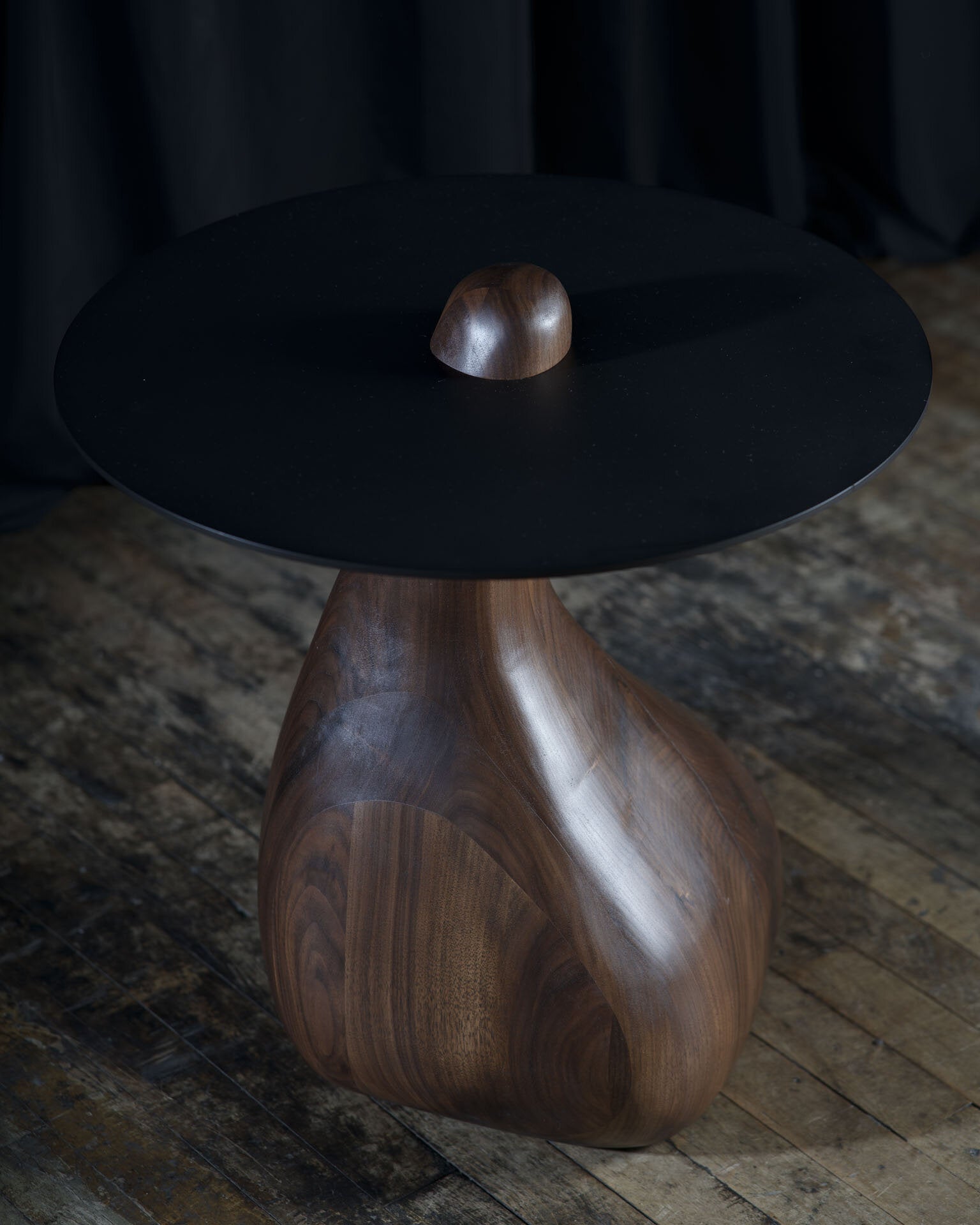 Walnut and Black top