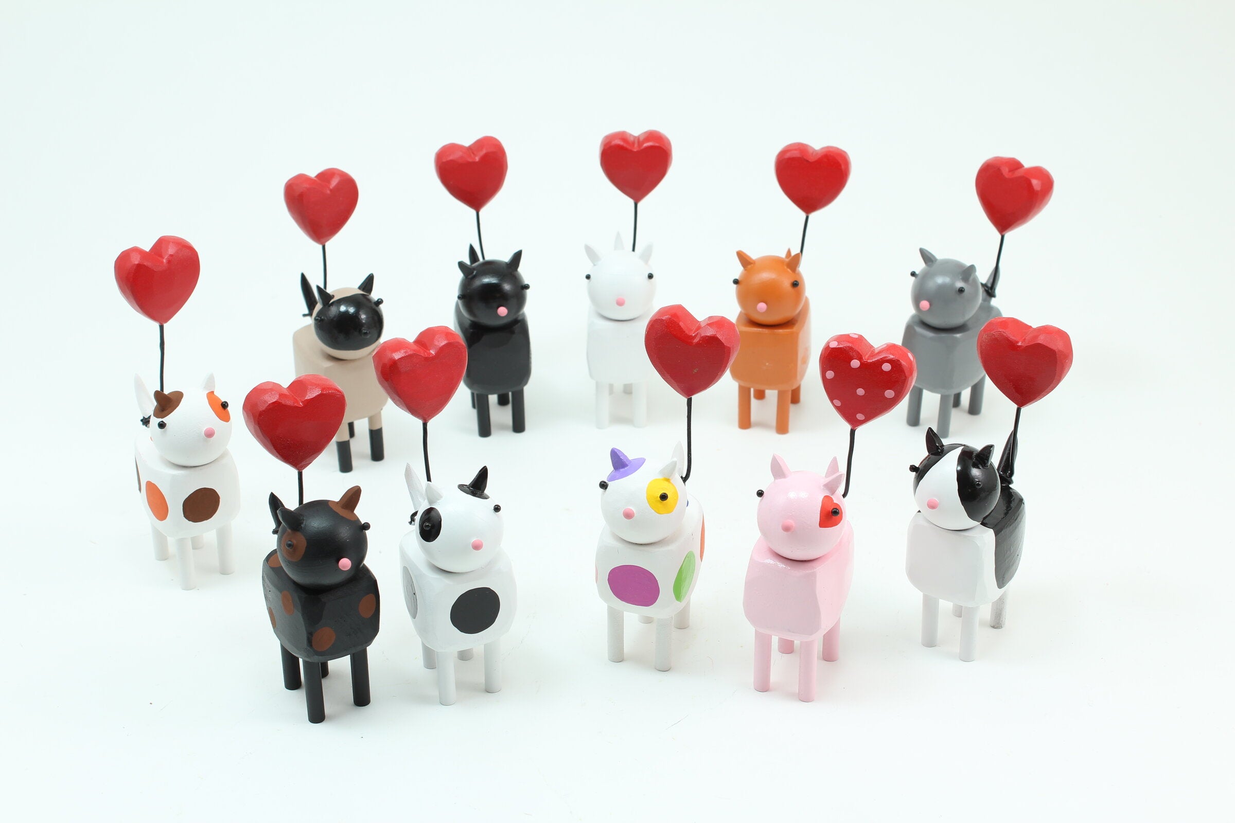 Kitties with Heart Balloons