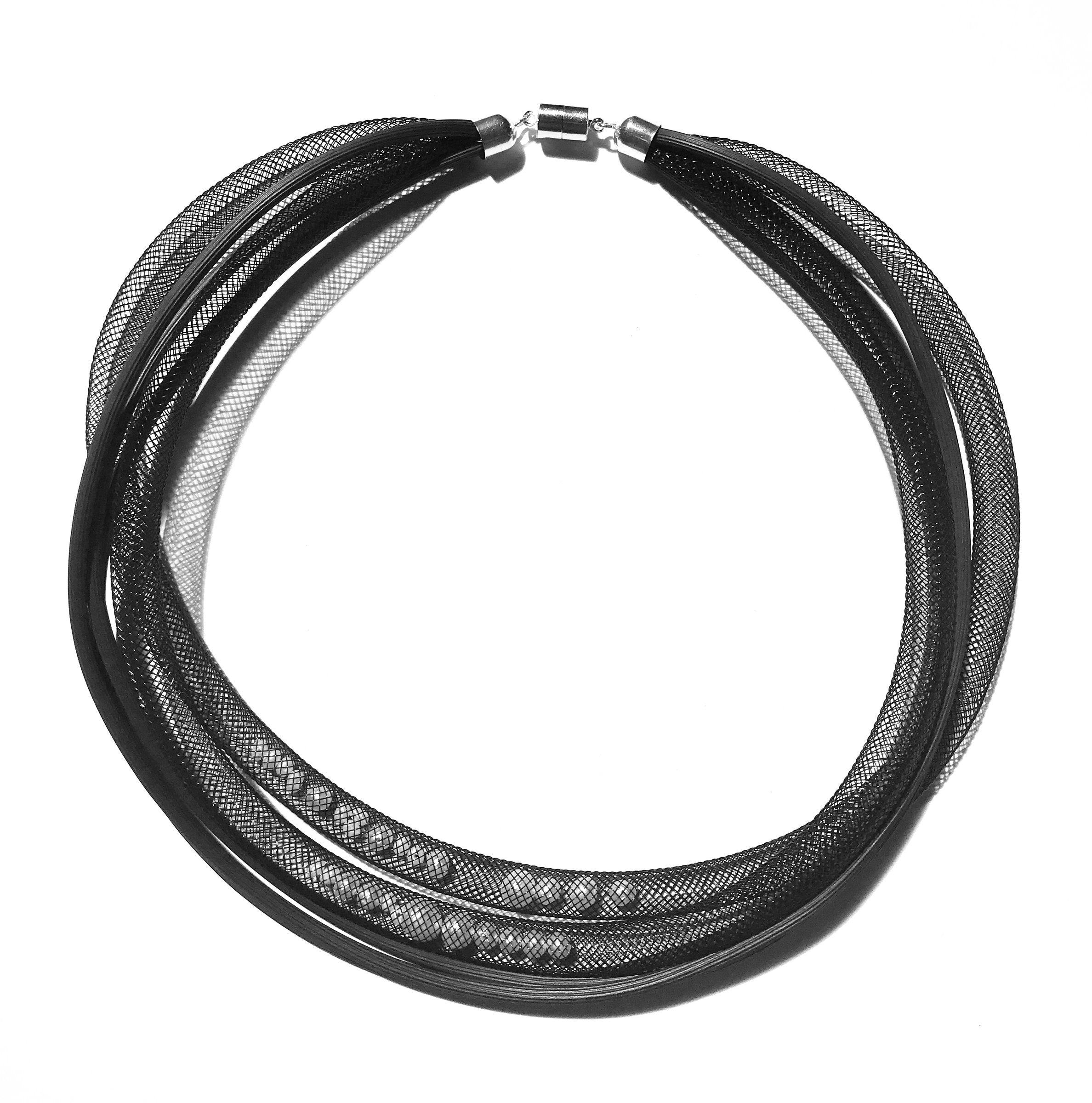 Textures and Pearls Necklace