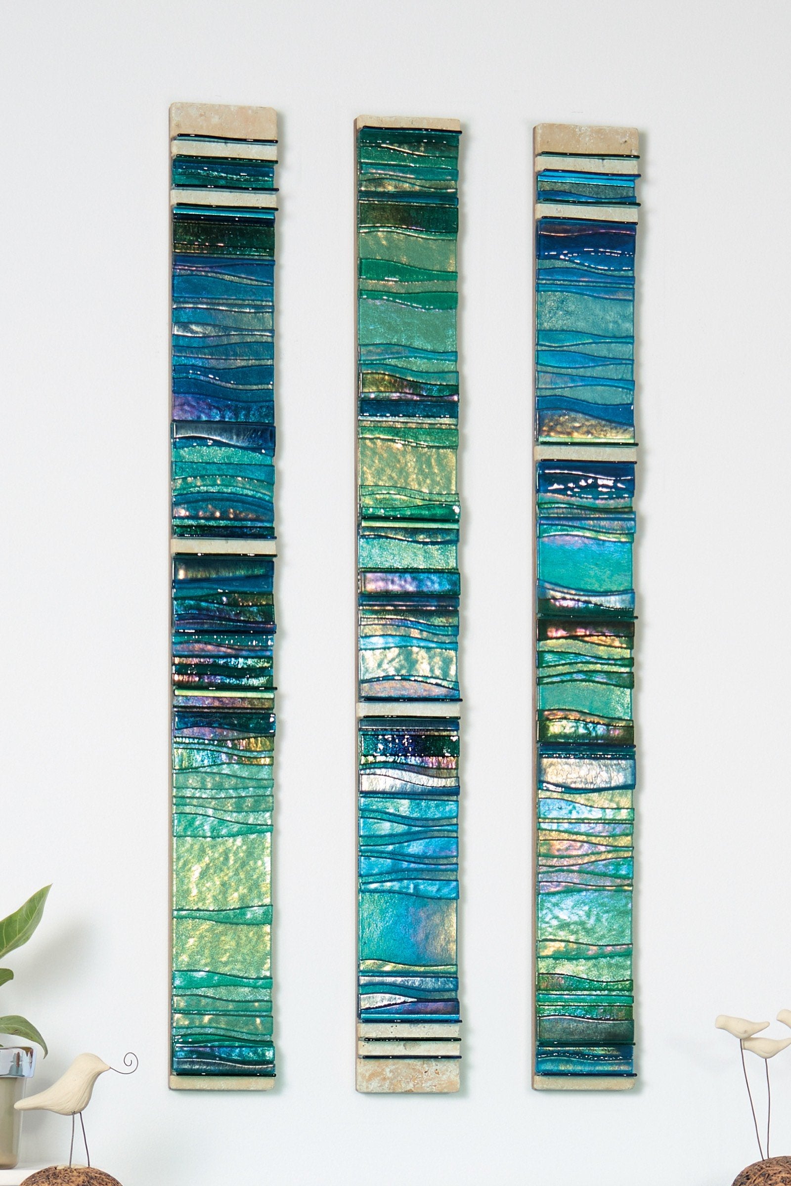 left to right: Mosaic Band I, Mosaic Band II, Mosaic Band III