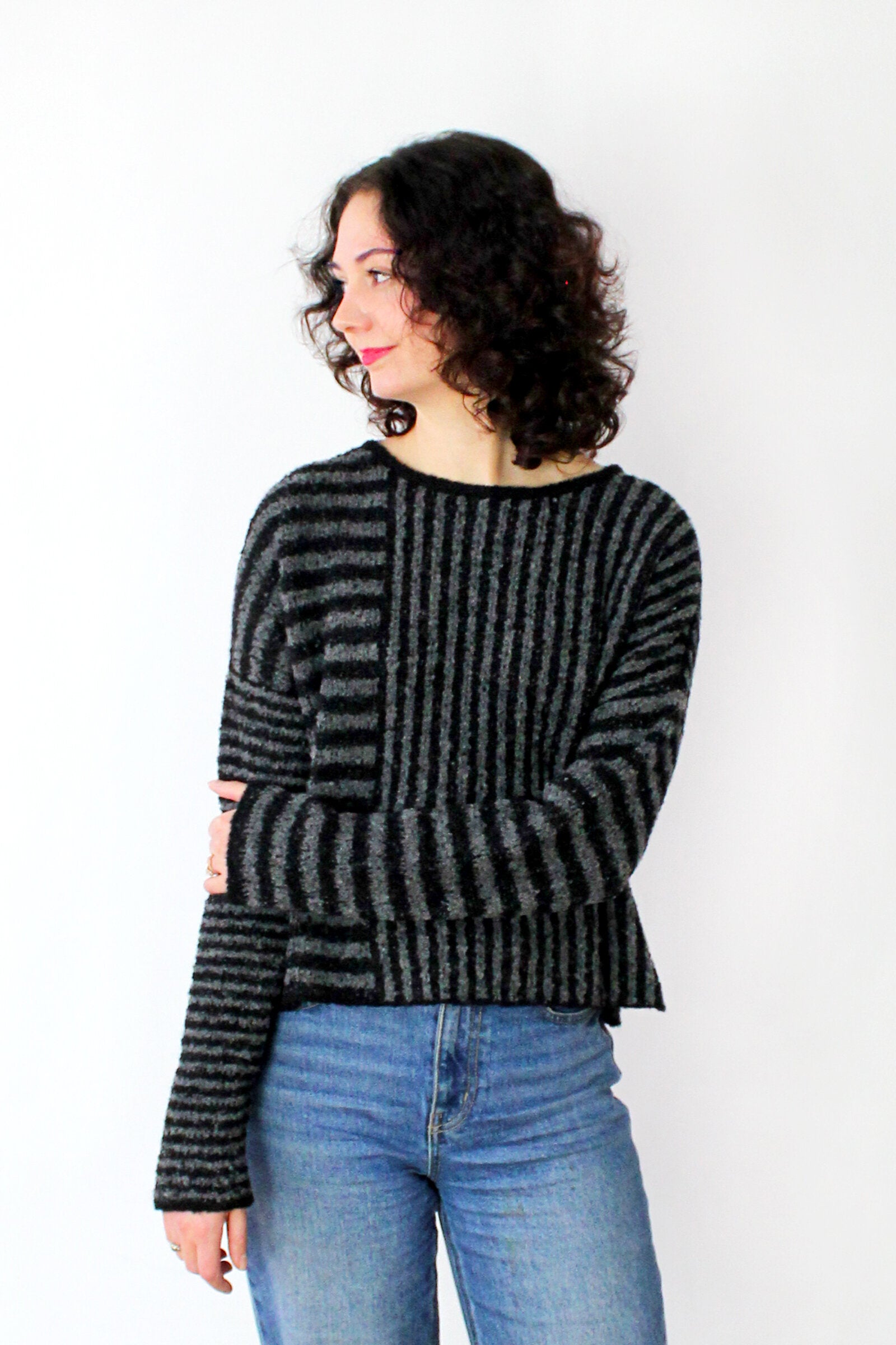 Boucle Striped Sweater