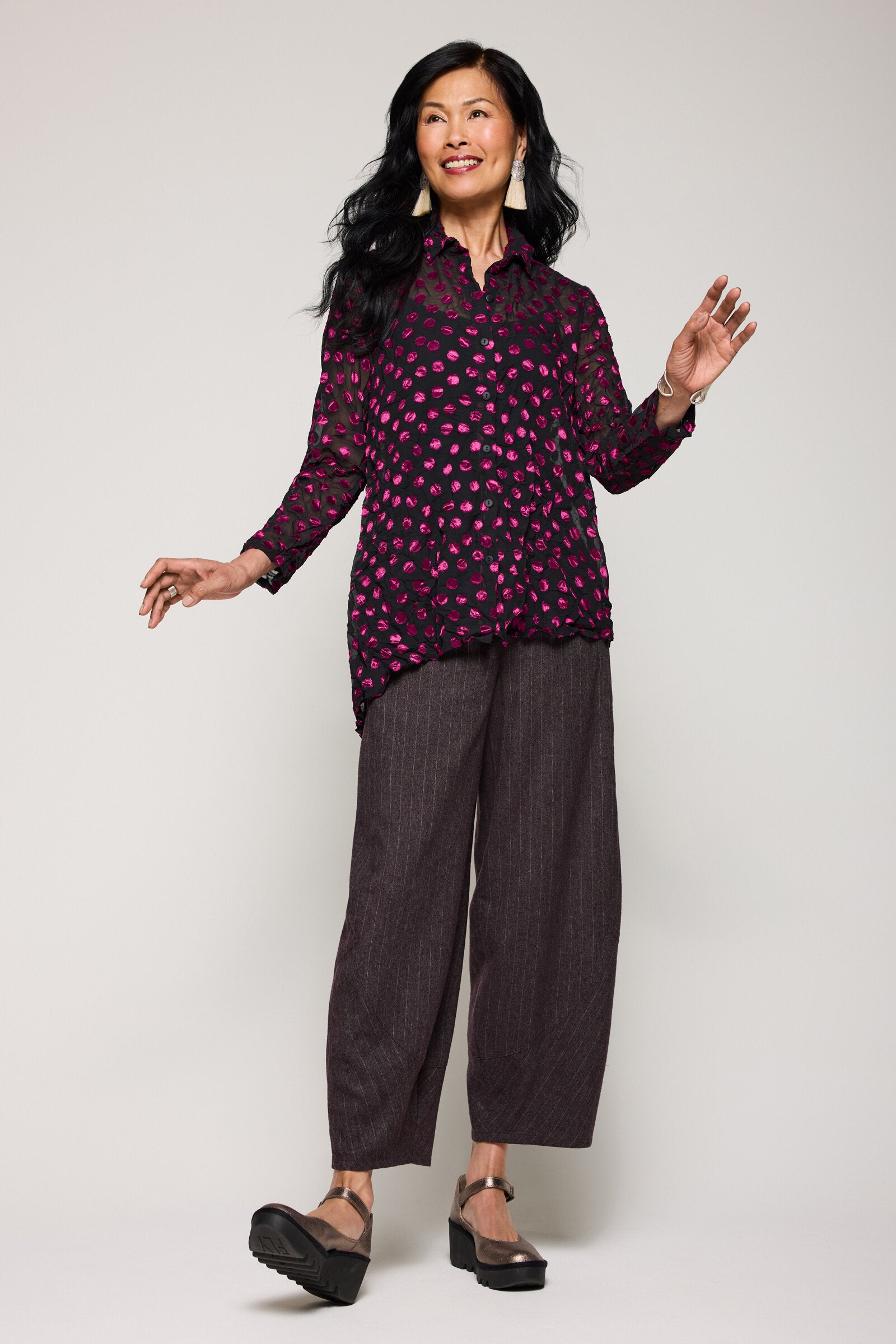 Black/Fuchsia Dot