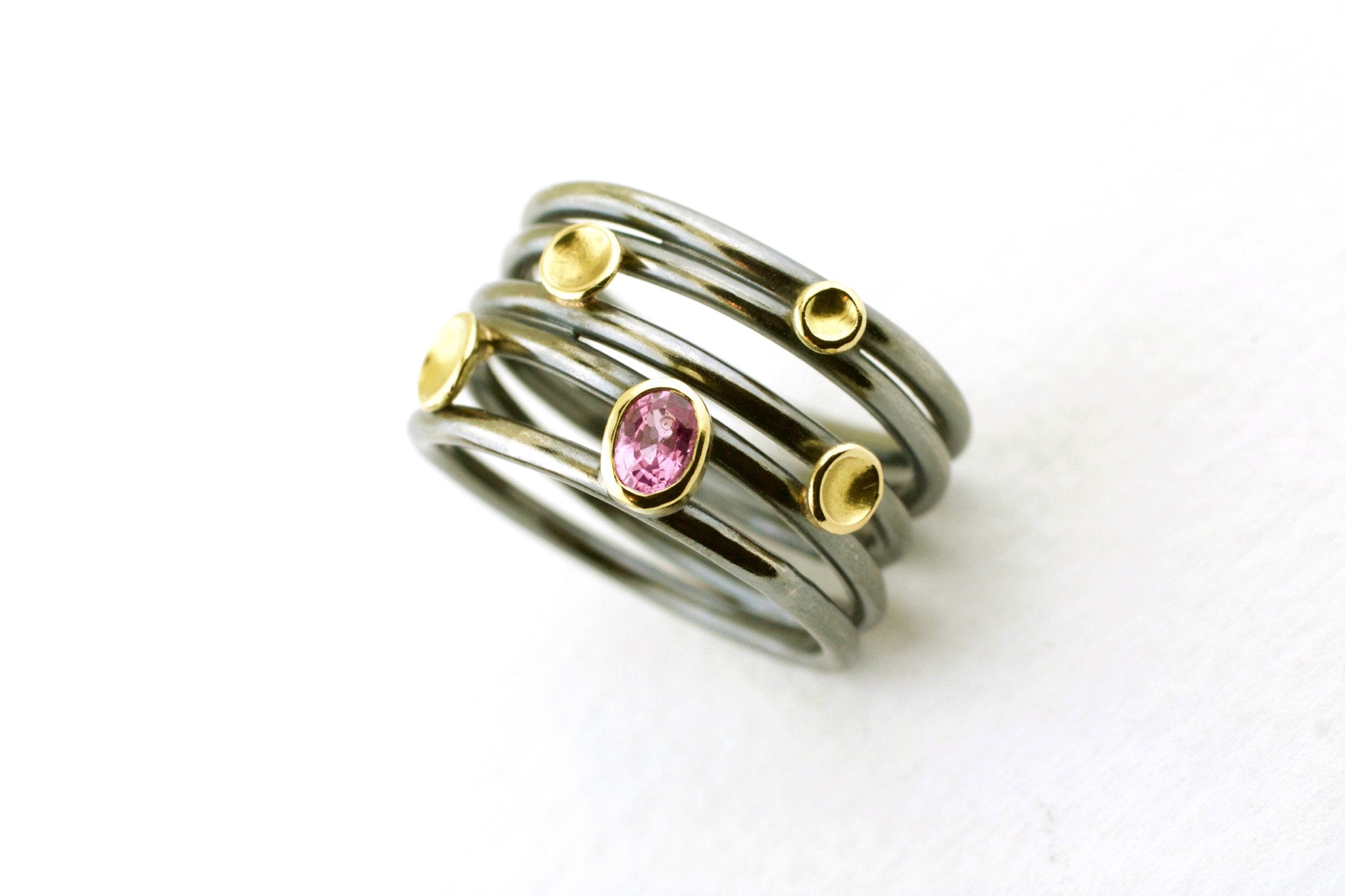 Gemstone Tornado Lichen Ring