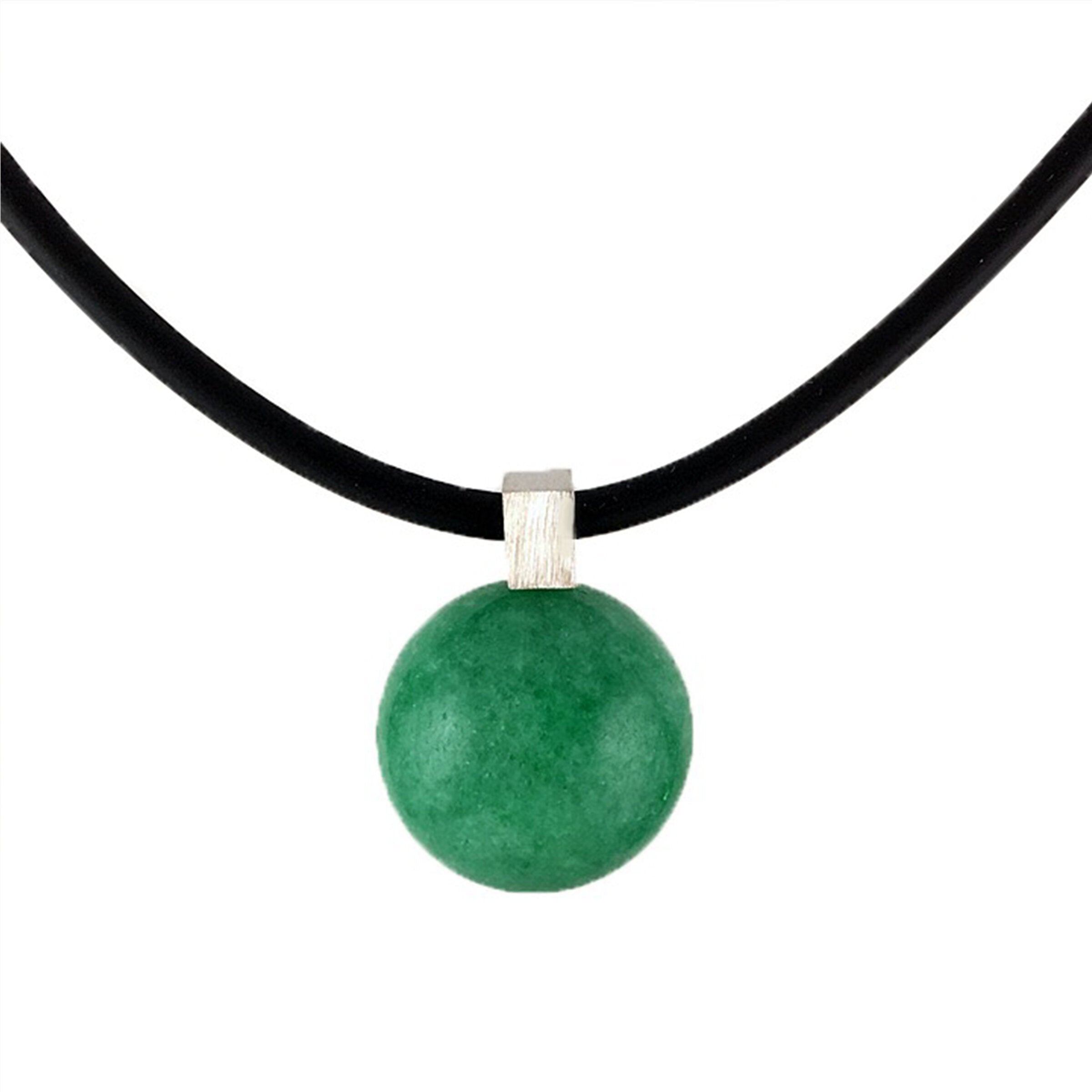 Jade Silver Bail Pendant
