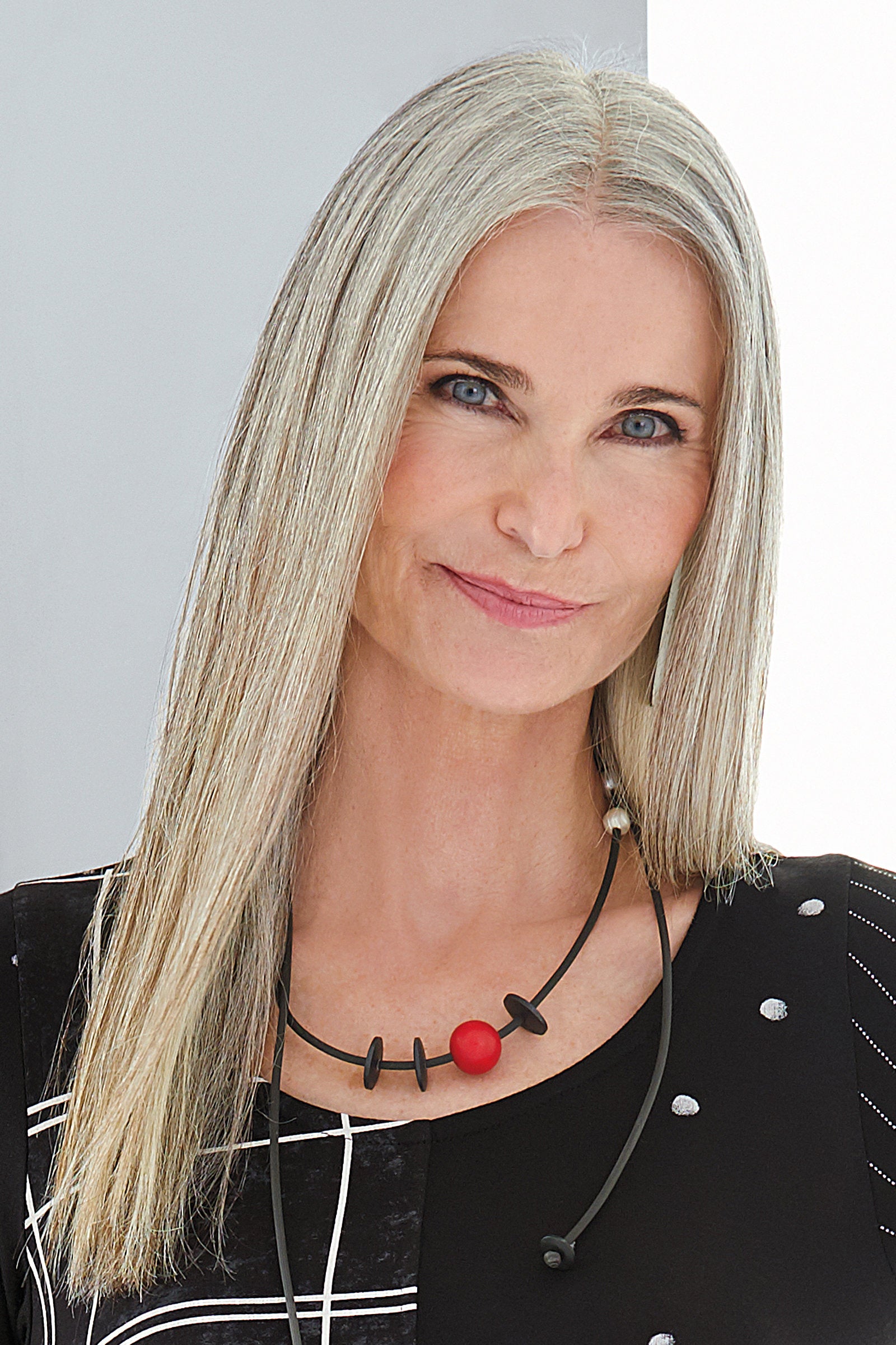 Red Dot & Disc Necklace