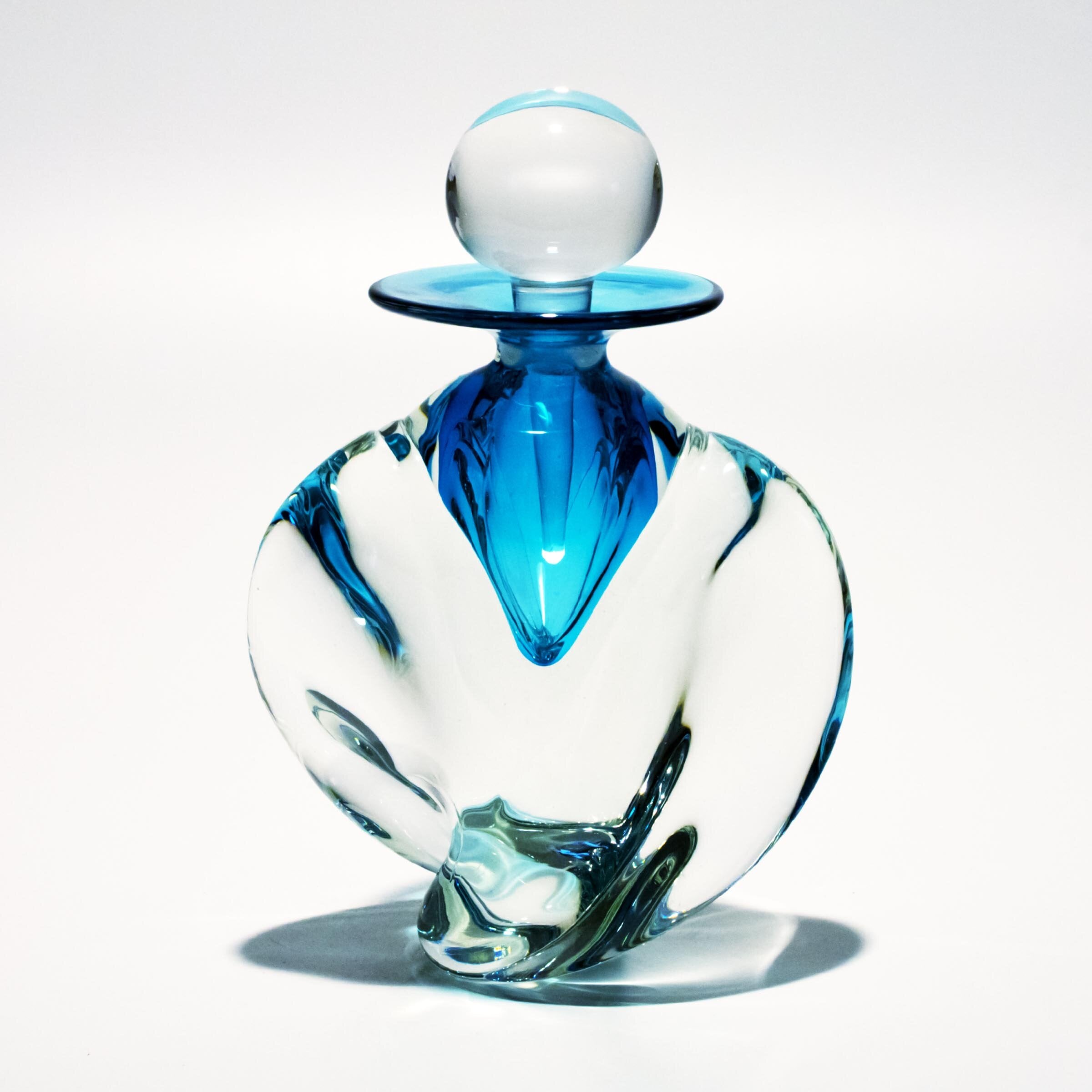 Winged Perfume Bottle in Blue