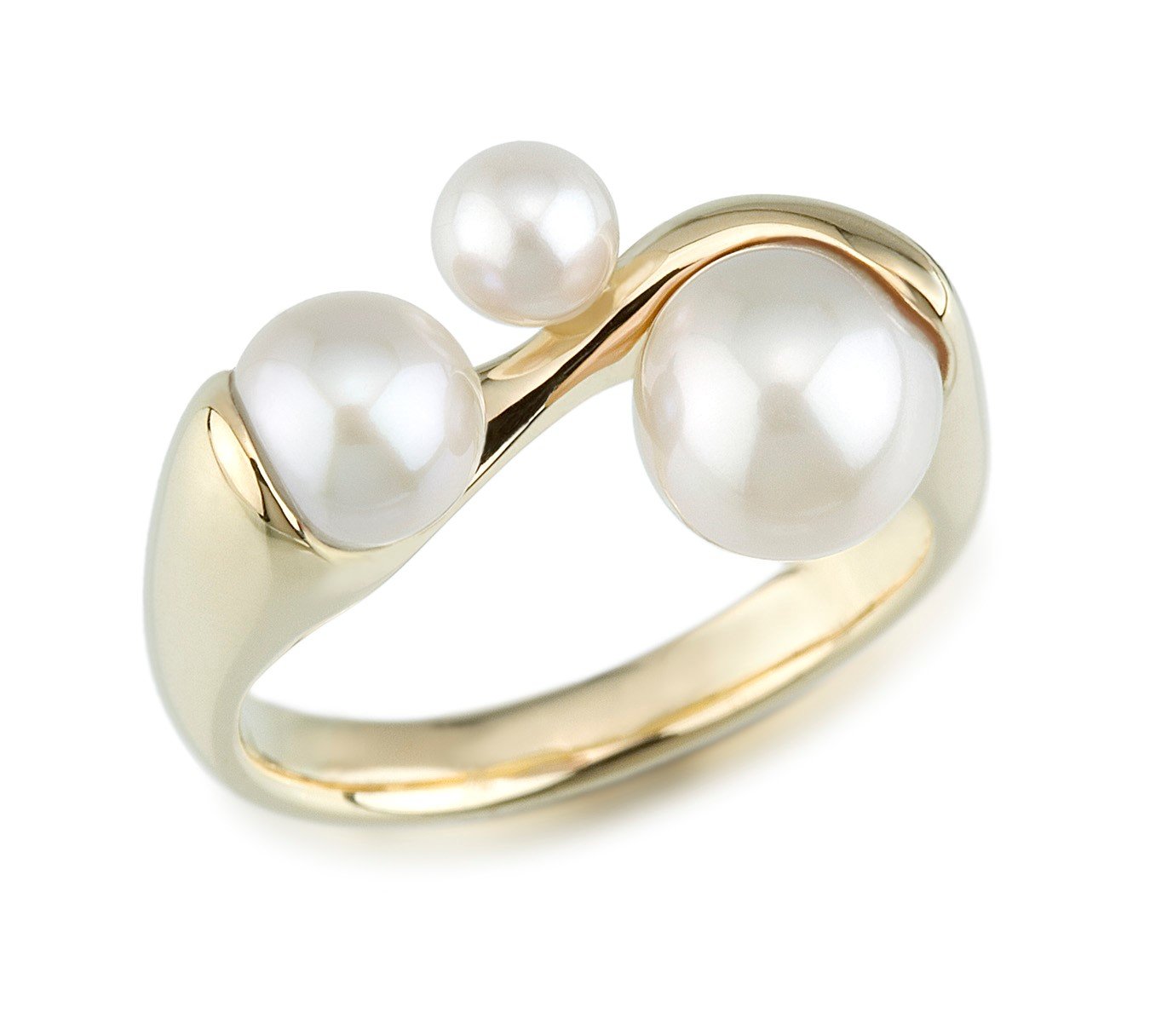 14k gold with white pearls